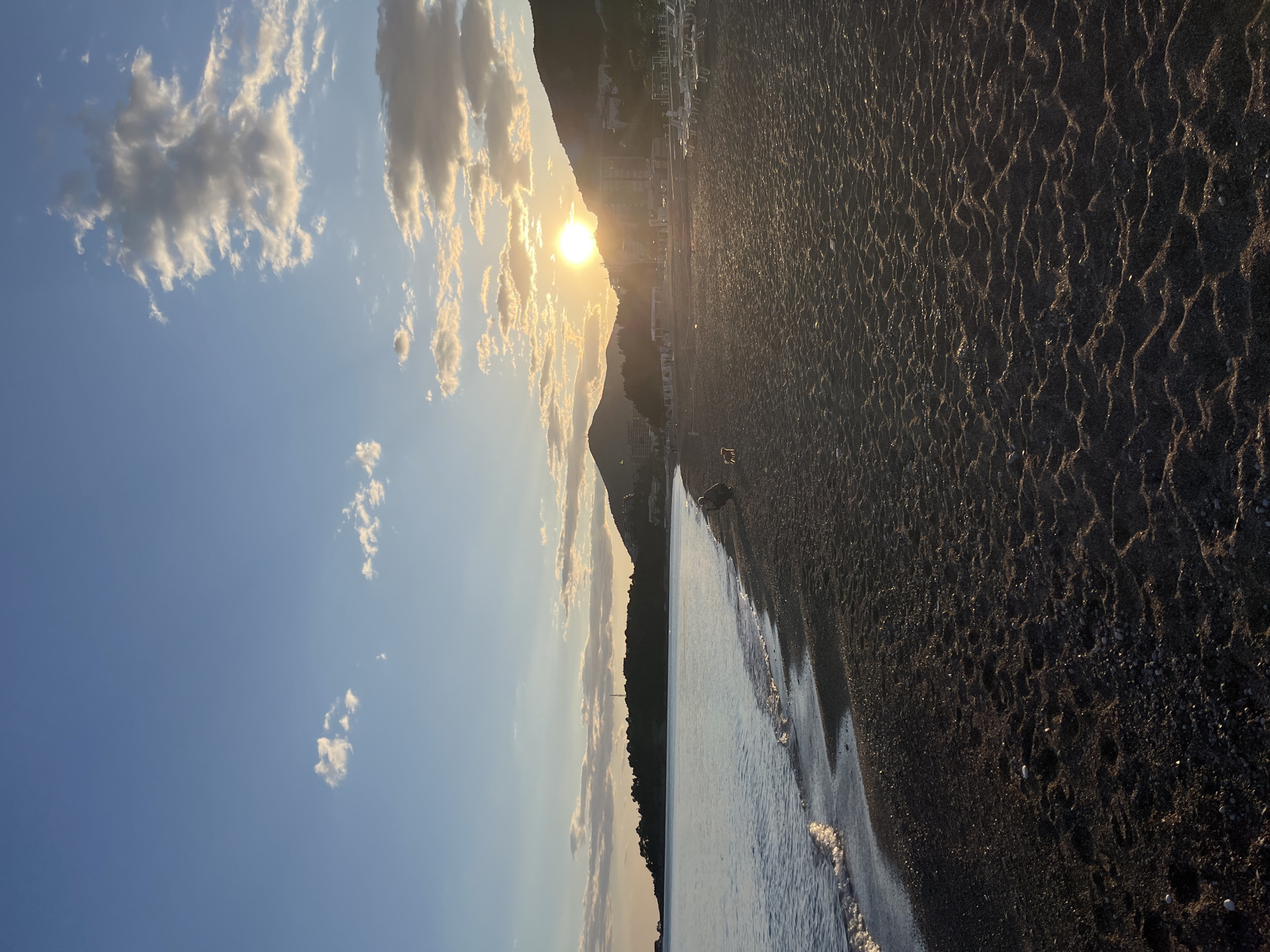 Sunset coastal scene captured in Rafailovići, Montenegro