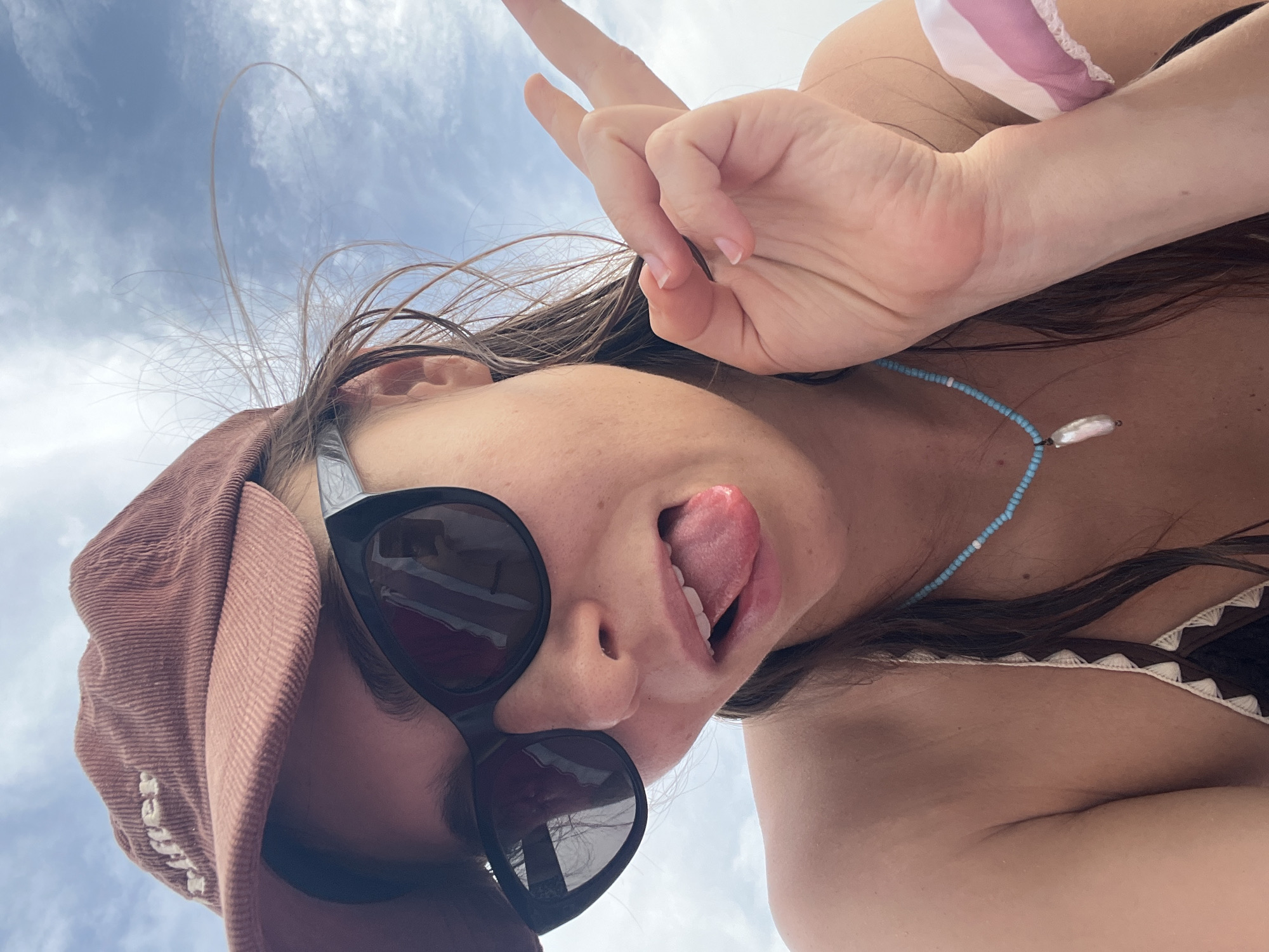 Selfie pair from a sunny afternoon in Sitges