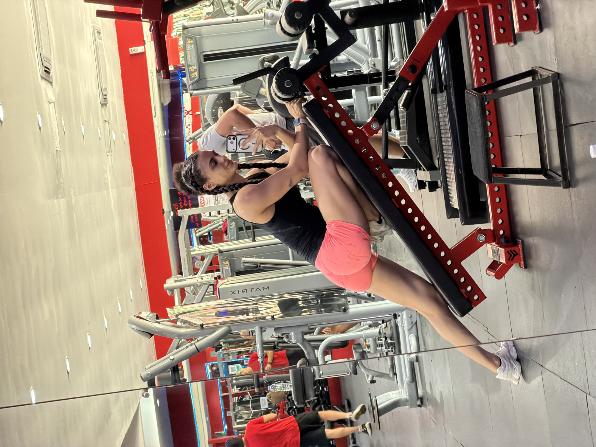 Woman takes gym selfie in early morning Patong workout