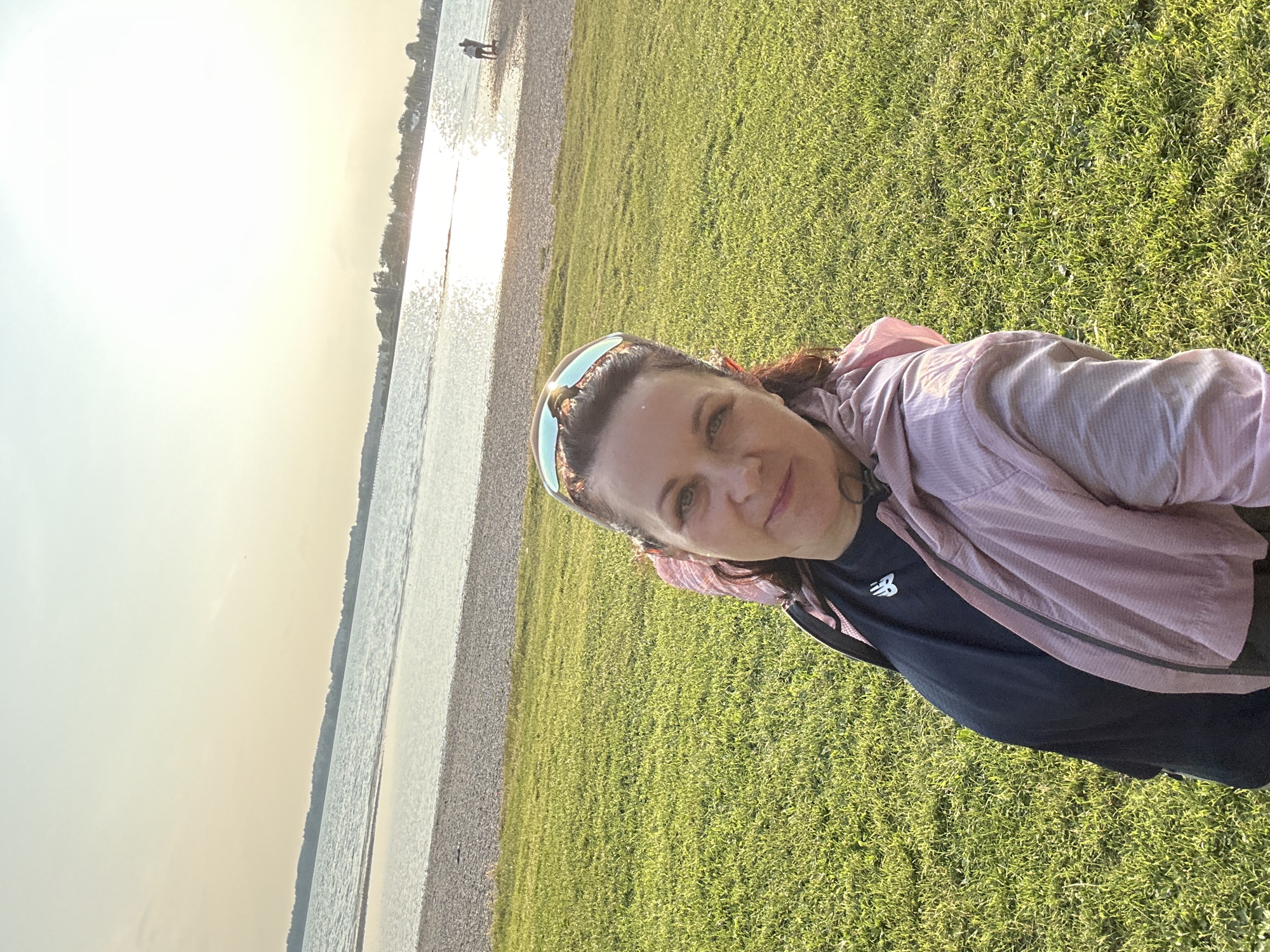 Chiemsee lakeside activity at golden hour