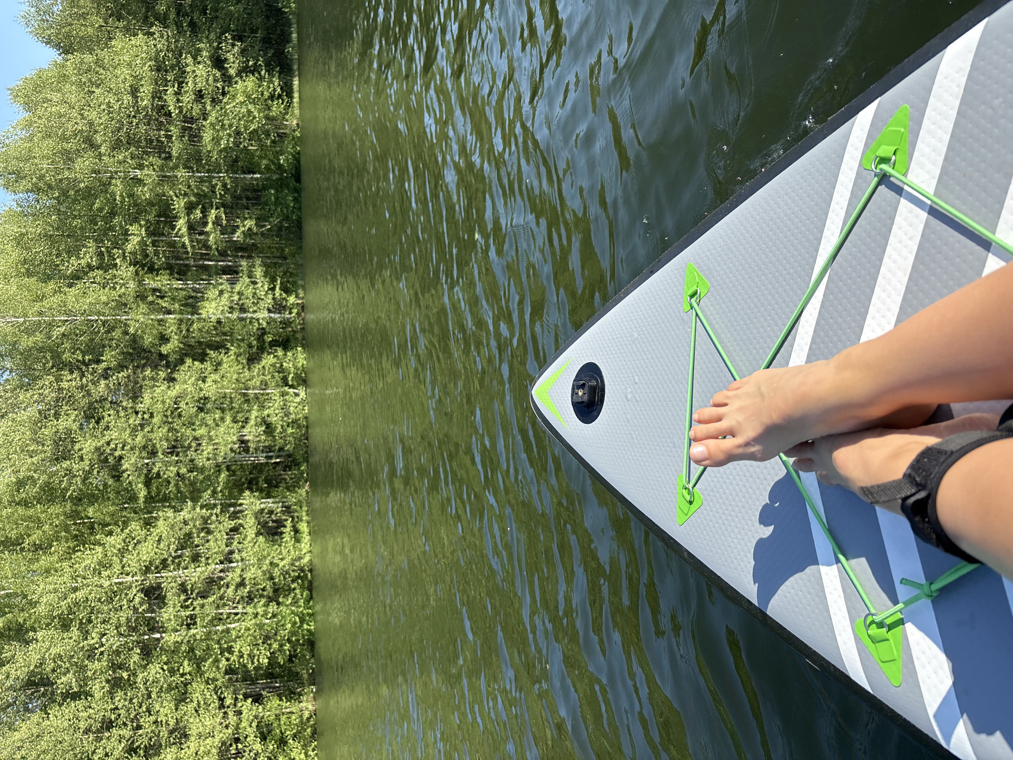 Paddleboarding session documented on Russian waters near Chernushka
