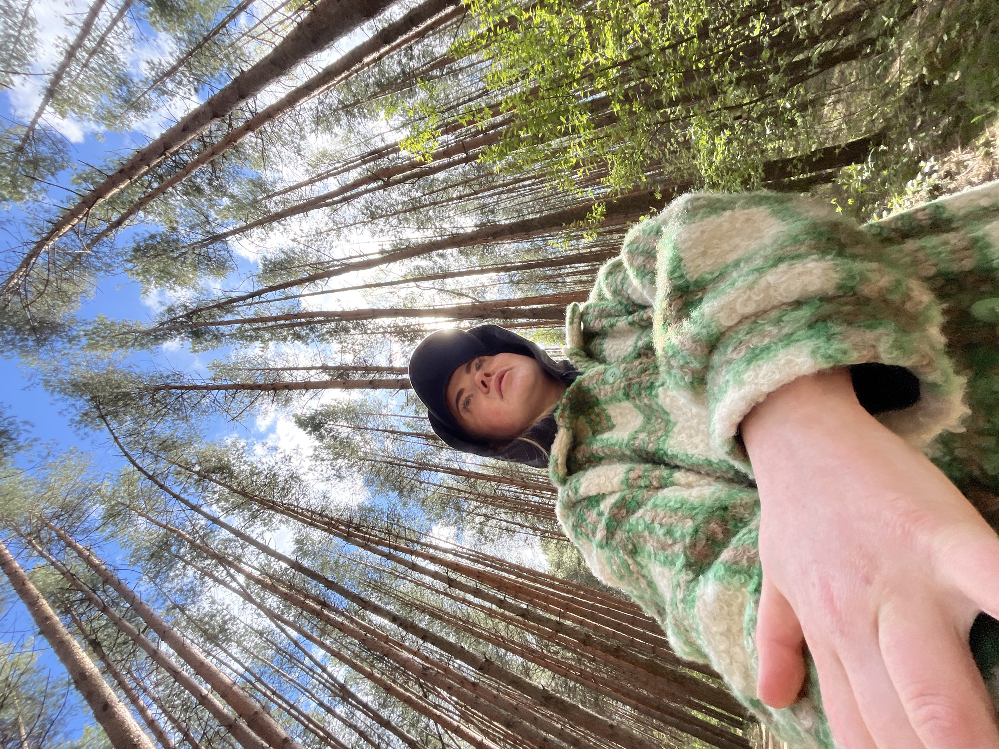 Mother and child enjoy forest outing in Chaikovsky, Russia