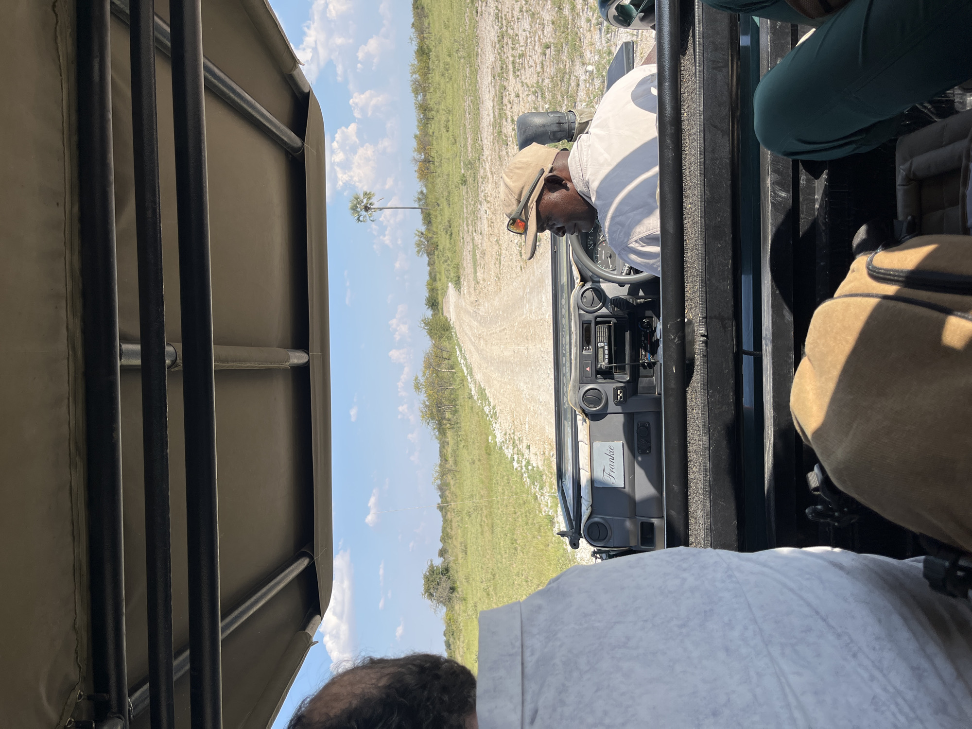 Safari tourists spot zebras near Gucta, Botswana