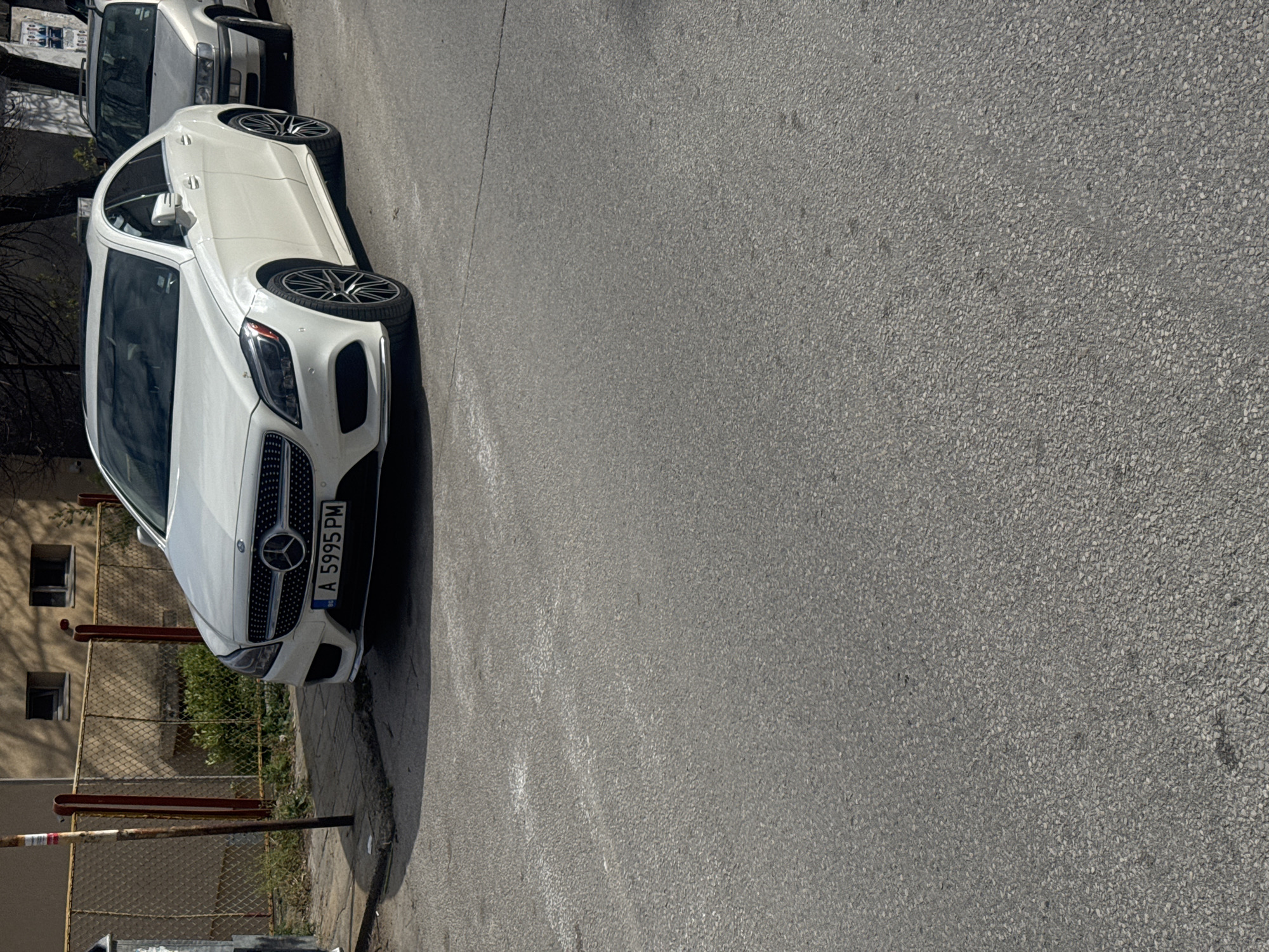 Mercedes-Benz parked on street in Sandanski, Bulgaria