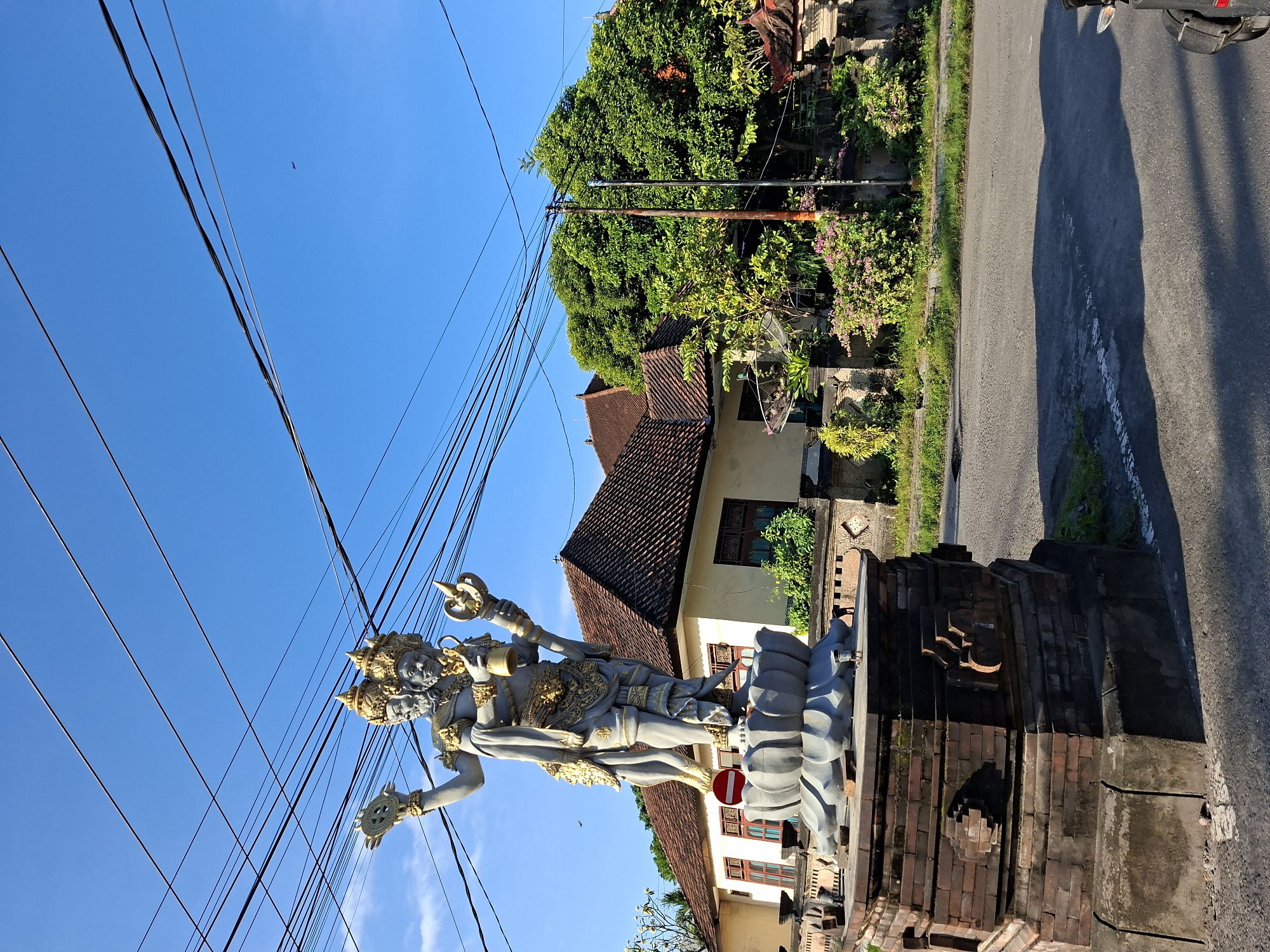 Morning activity at Nusa Penida's harbor and surrounding streets