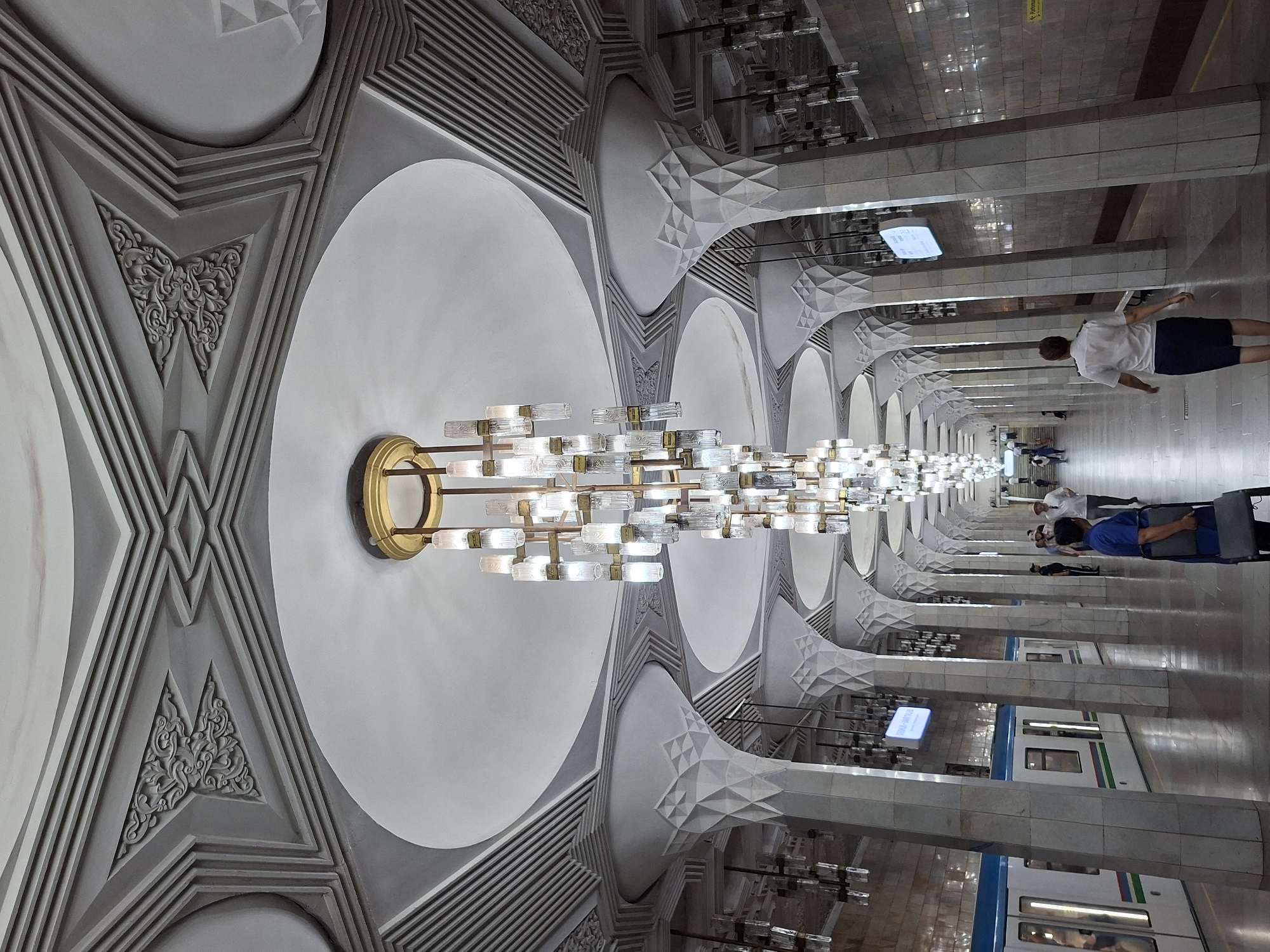 Inside two ornate stations of the Tashkent Metro