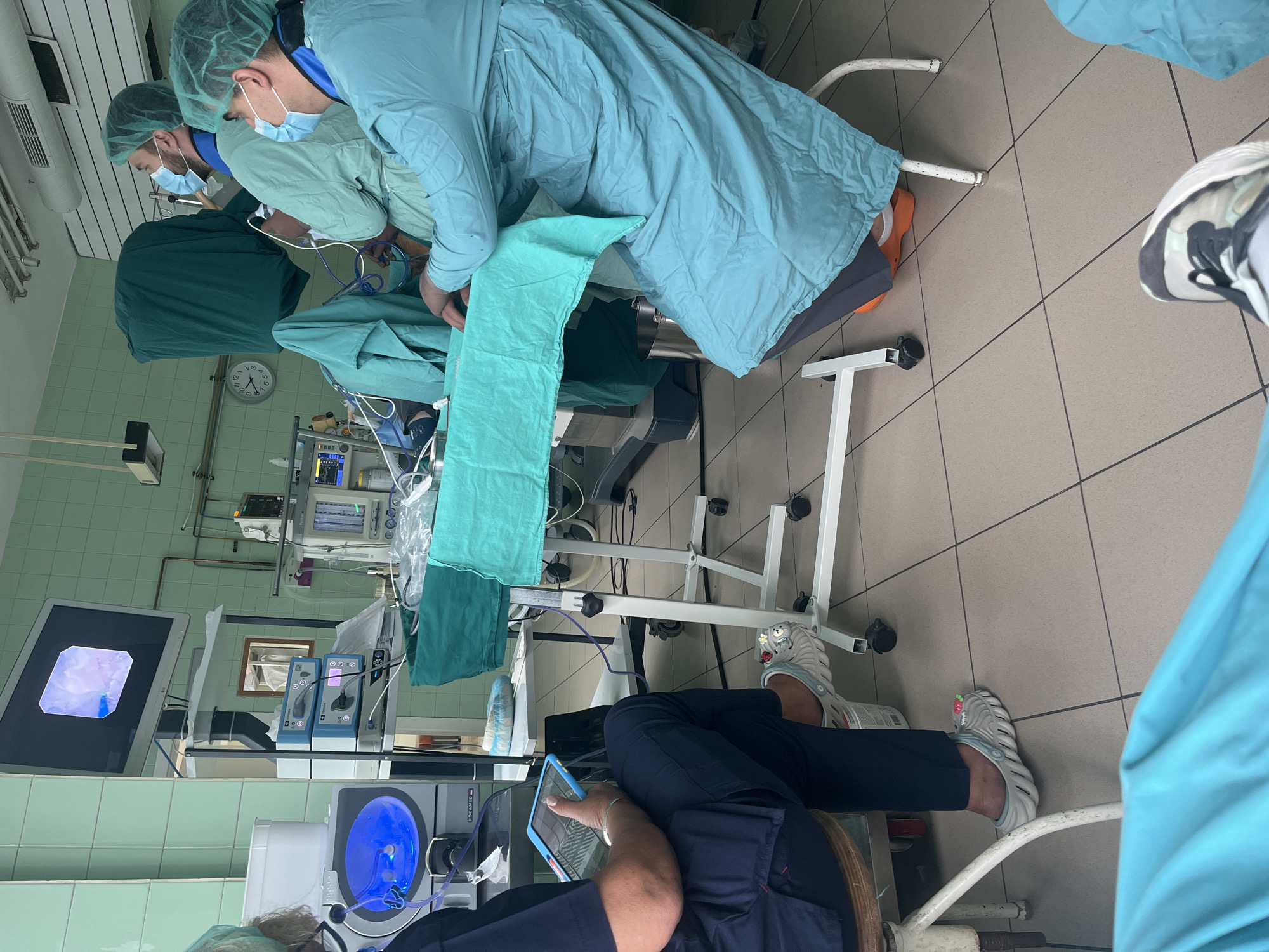 Surgical team at work in a Plovdiv operating room