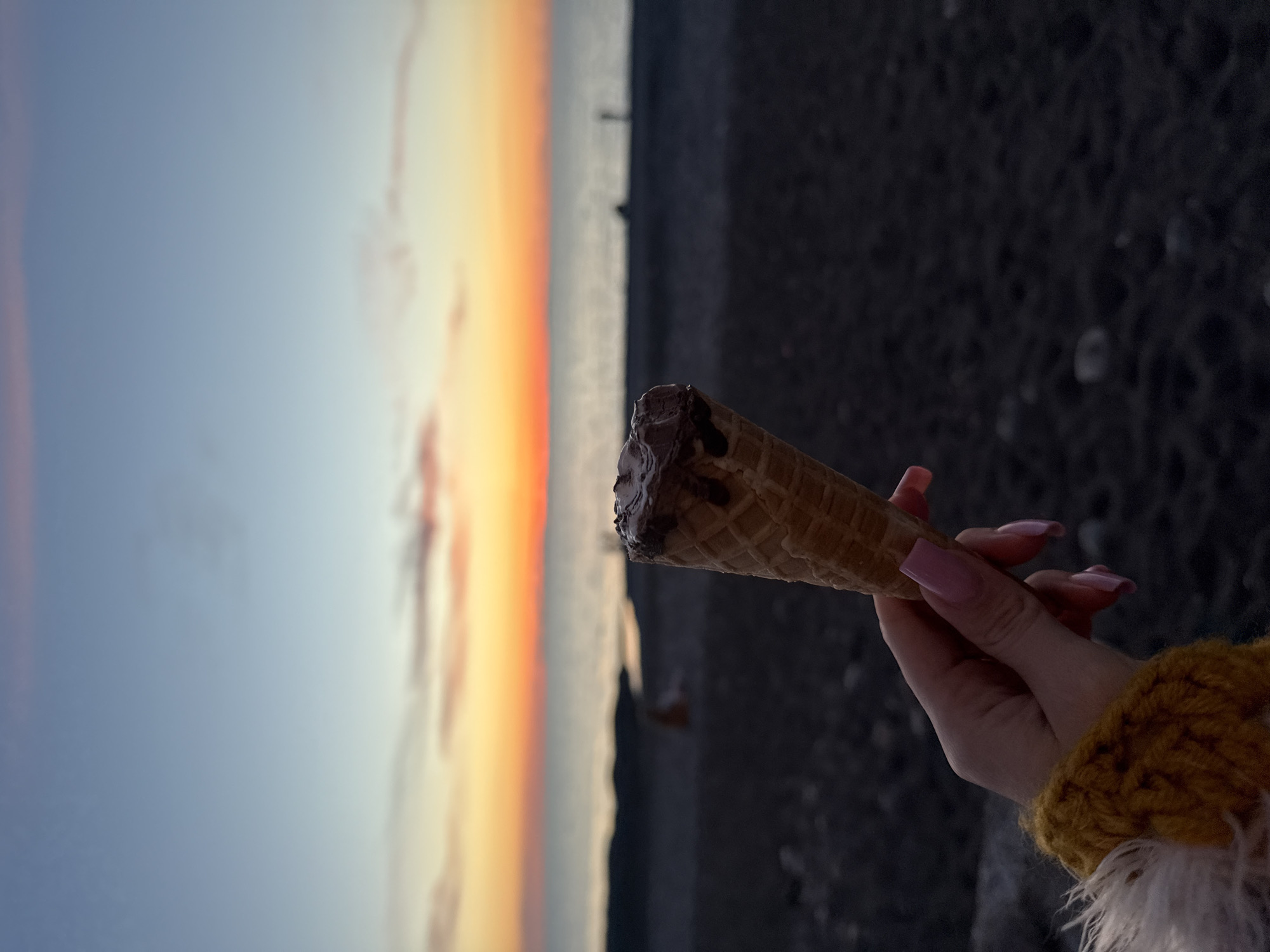 Sunset beach moments captured in Batumi, Georgia