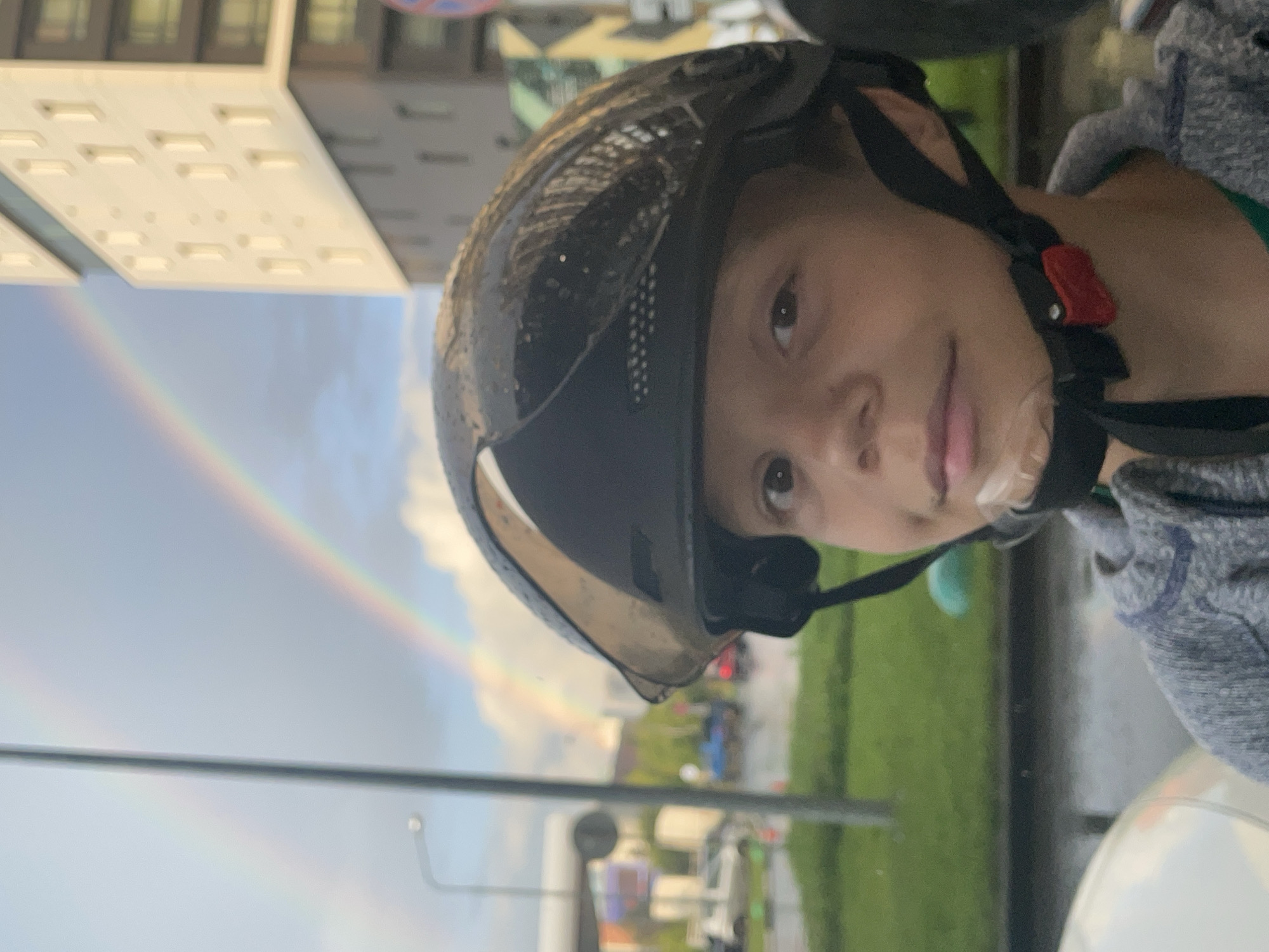 Double rainbow arcs over Yekaterinburg after afternoon rain