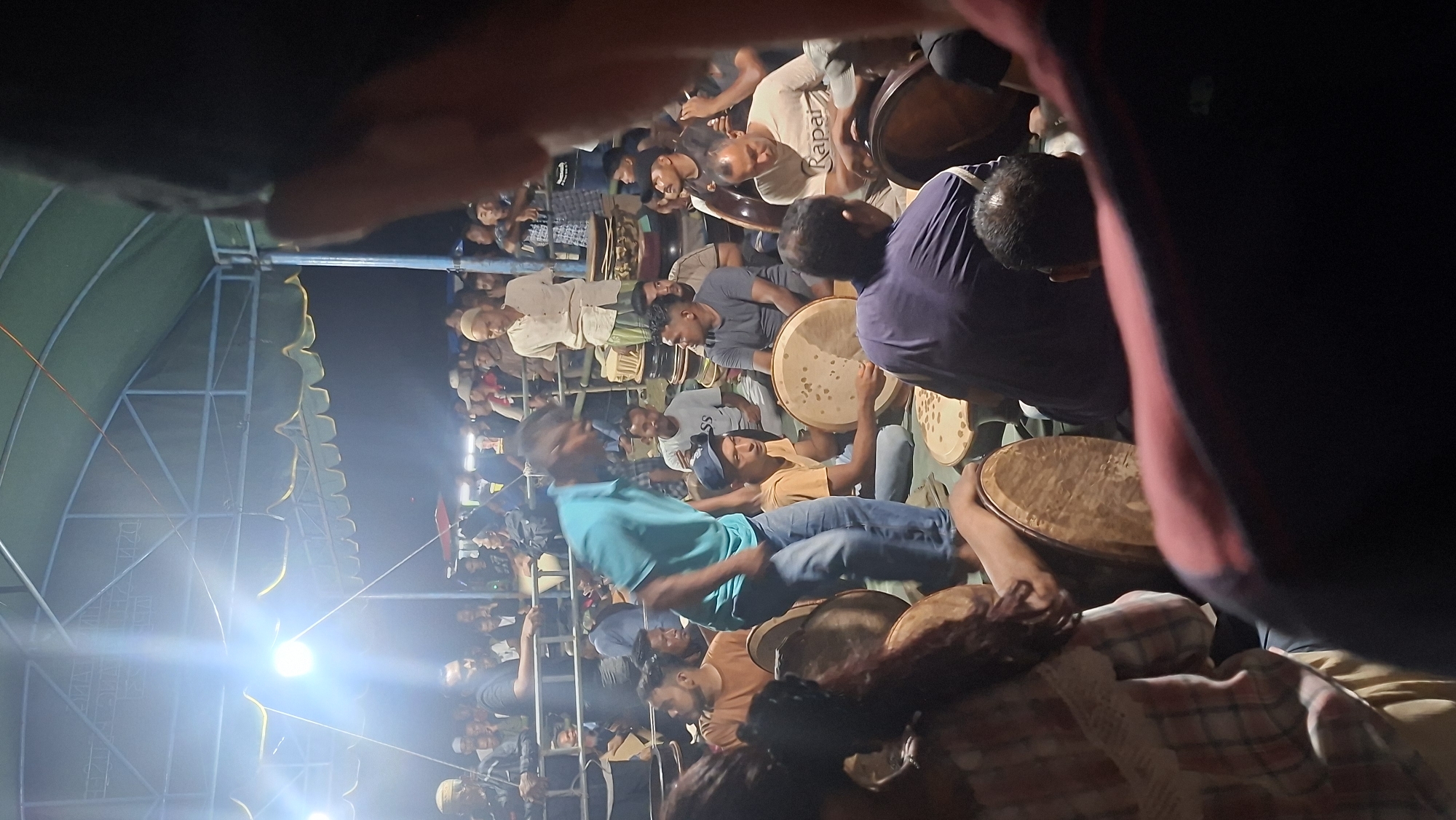 Live drumming performance draws a crowd in Lhokseumawe
