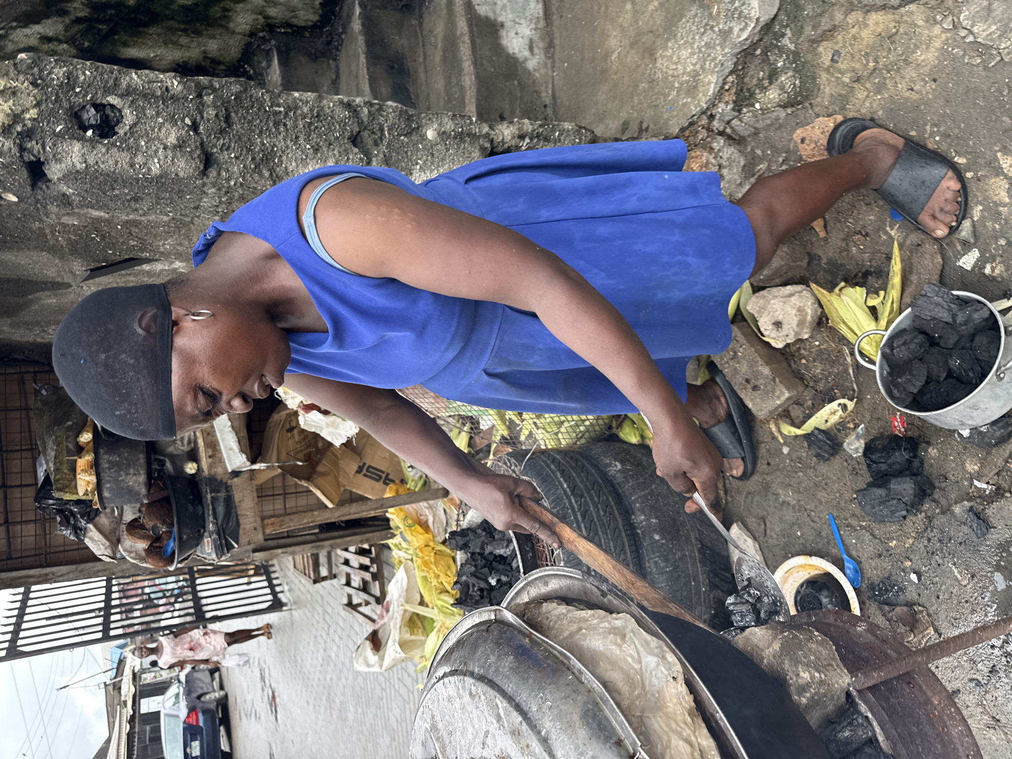 Daily life and repair work in Ado, Nigeria