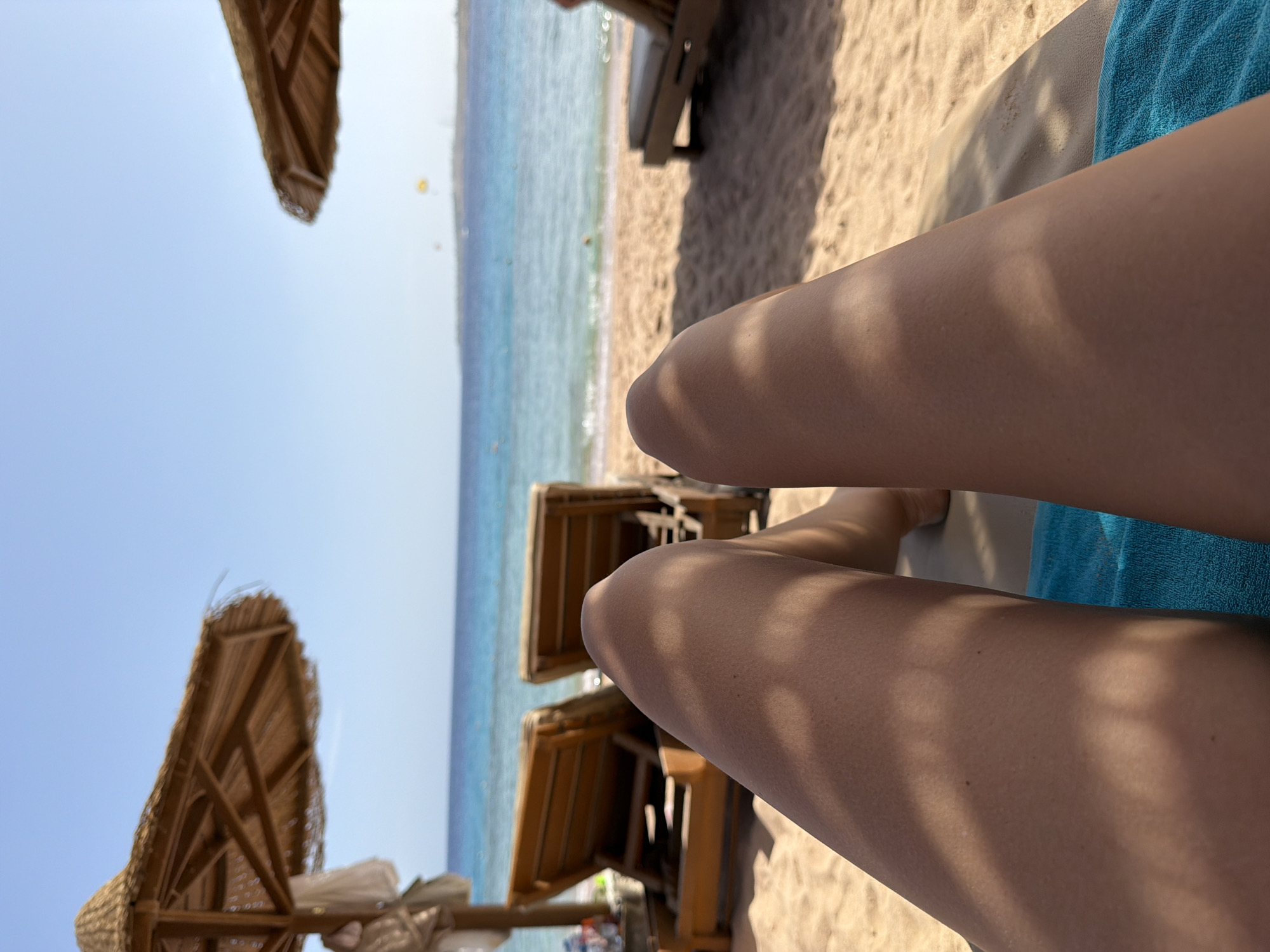 Tourist enjoys afternoon beach relaxation at Sharm El Sheikh resort