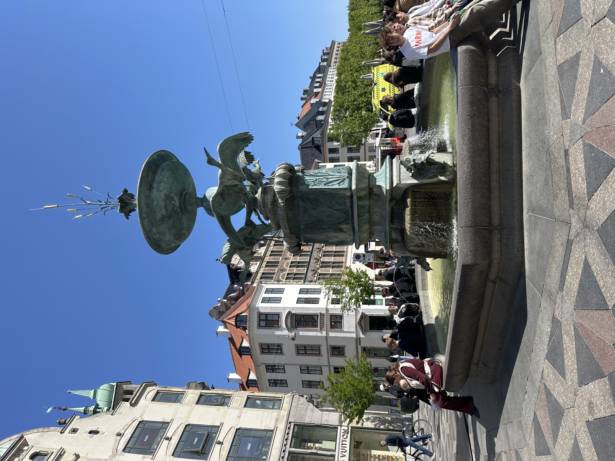 Sunny afternoon activity documented across central Copenhagen locations