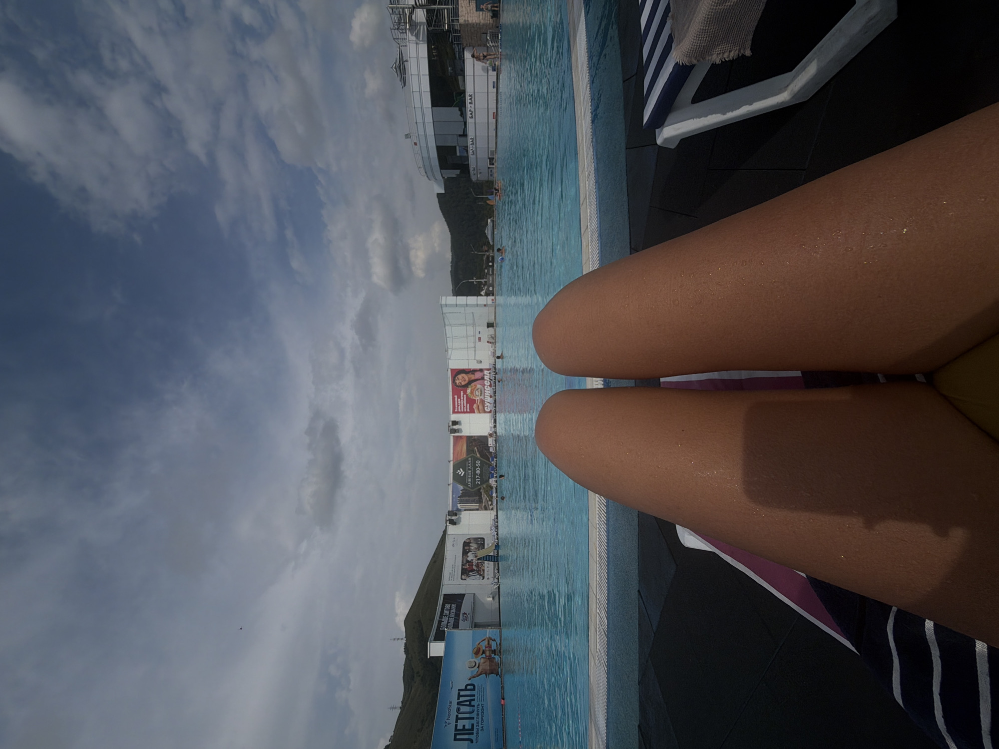 Kicking back poolside on a summer day in Krasnoyarsk