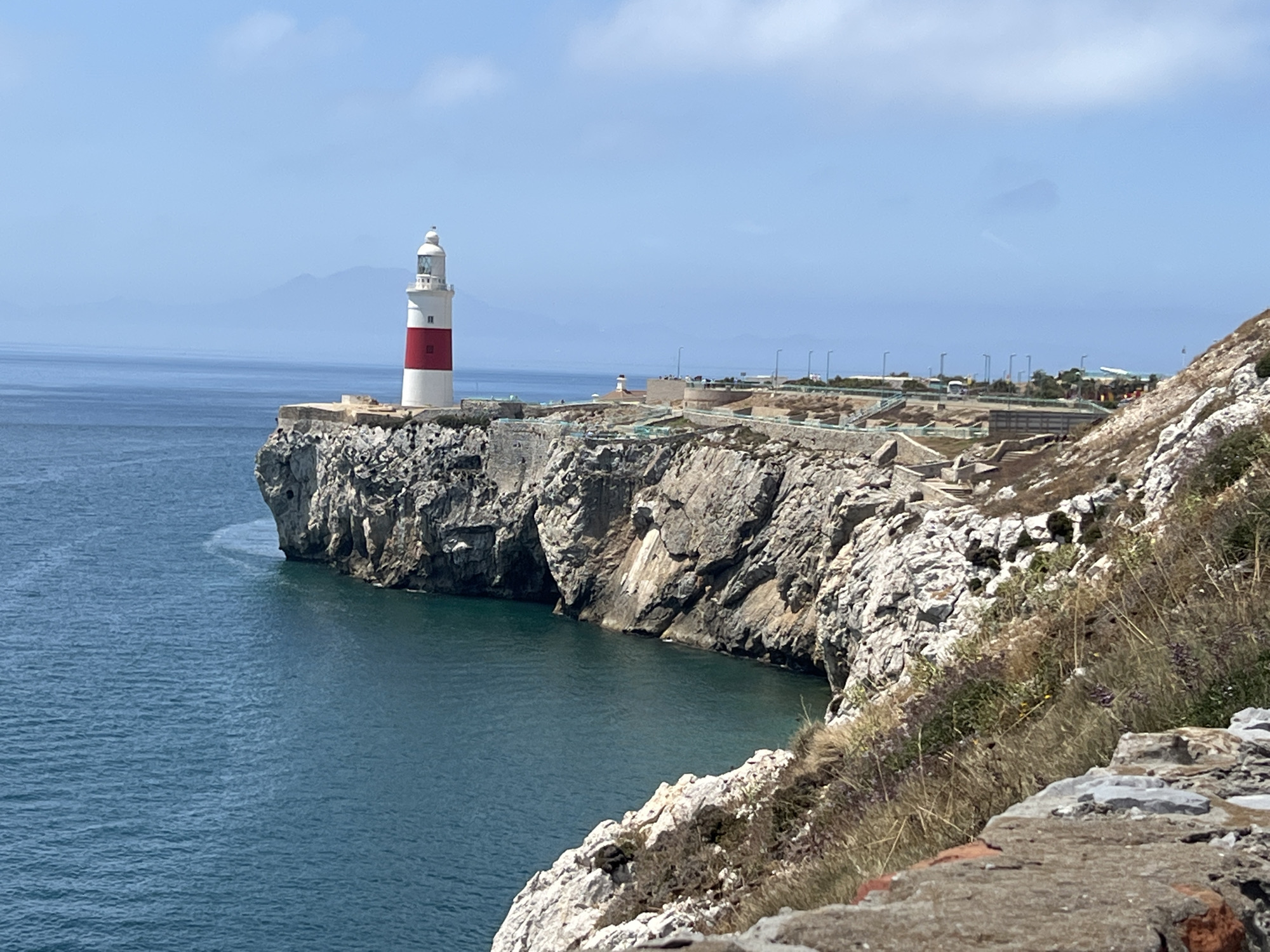 Europa Point lighthouse and coastline, Gibraltar