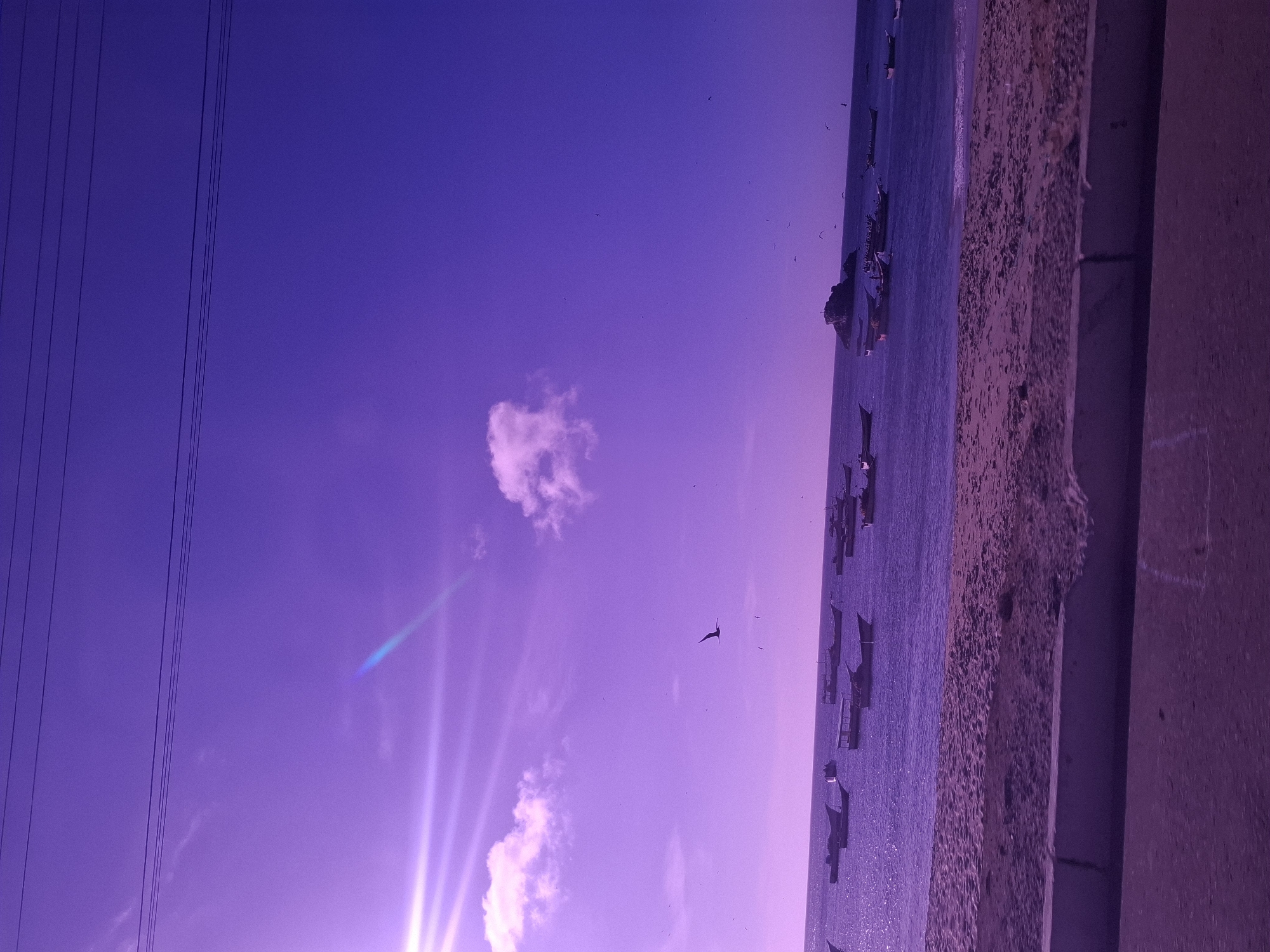 Dramatic purple-pink sunset observed along Venezuelan coast