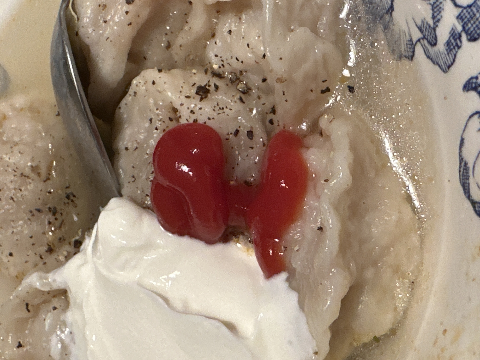 Pierogi meal documented with traditional garnishes and condiments