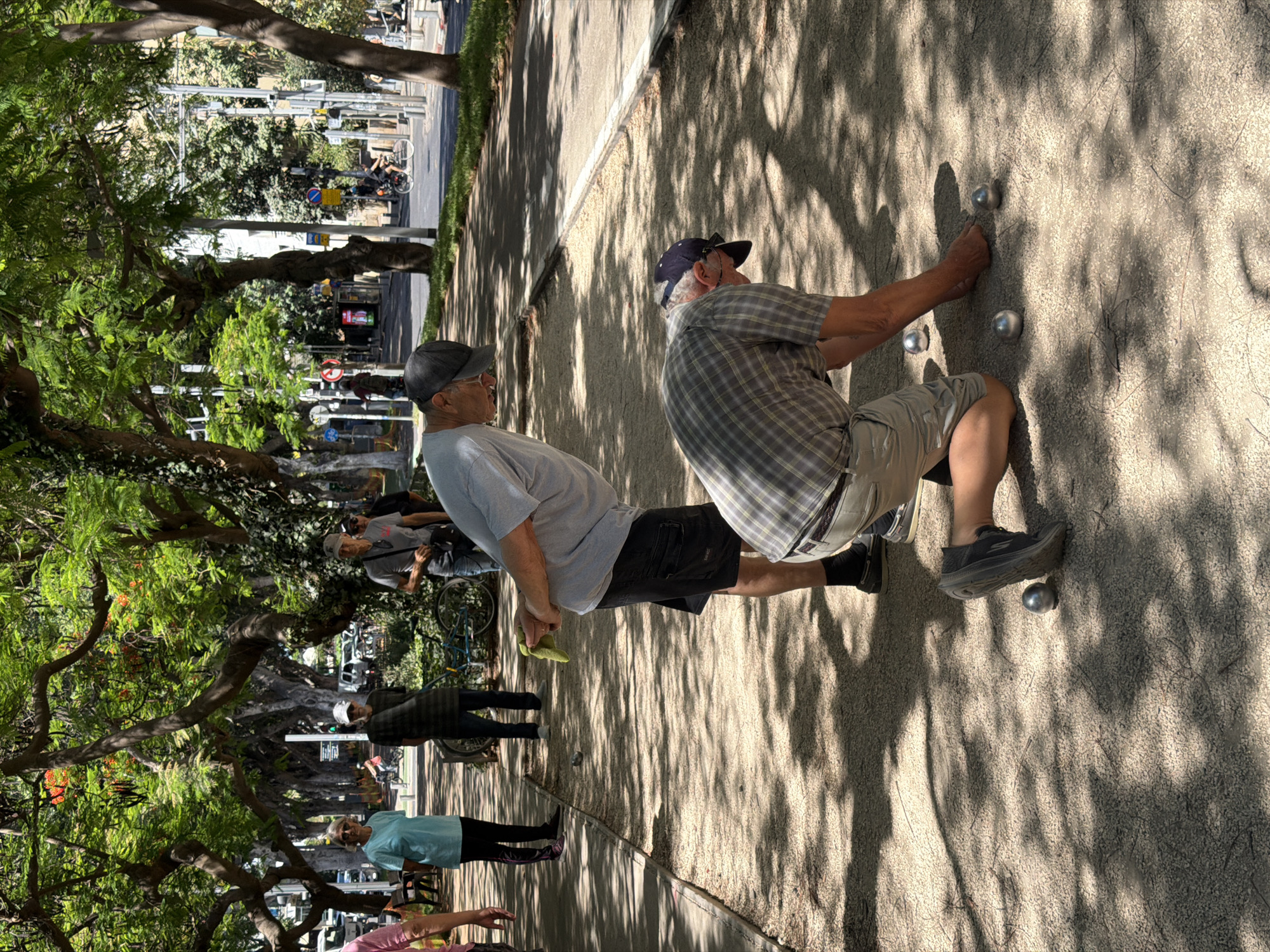 Tel Aviv city scenes: cafe service, cycling, walking, police