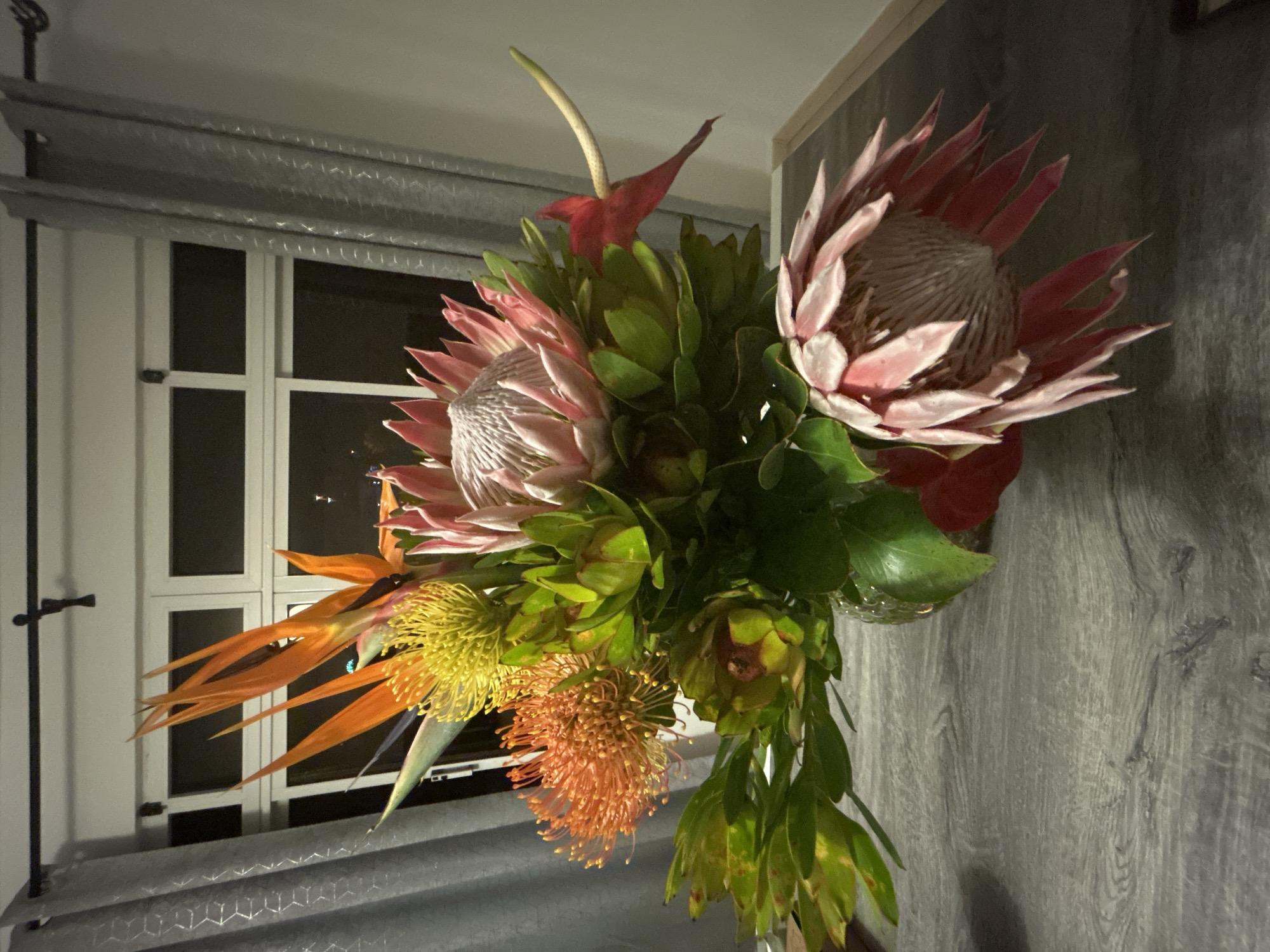 Evening documented in Câmara de Lobos with flowers, lights