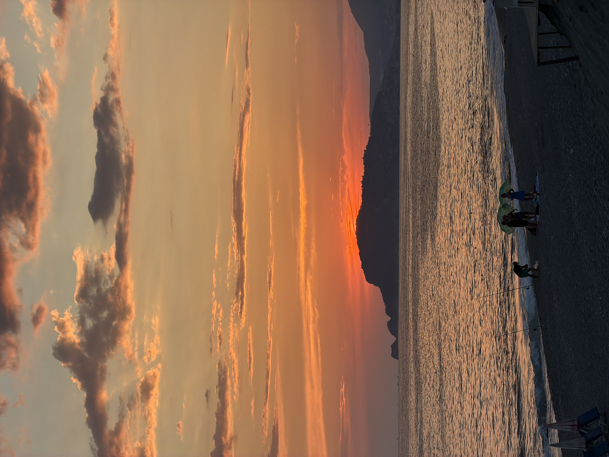 Sunset over Alanya's coastline and castle peninsula