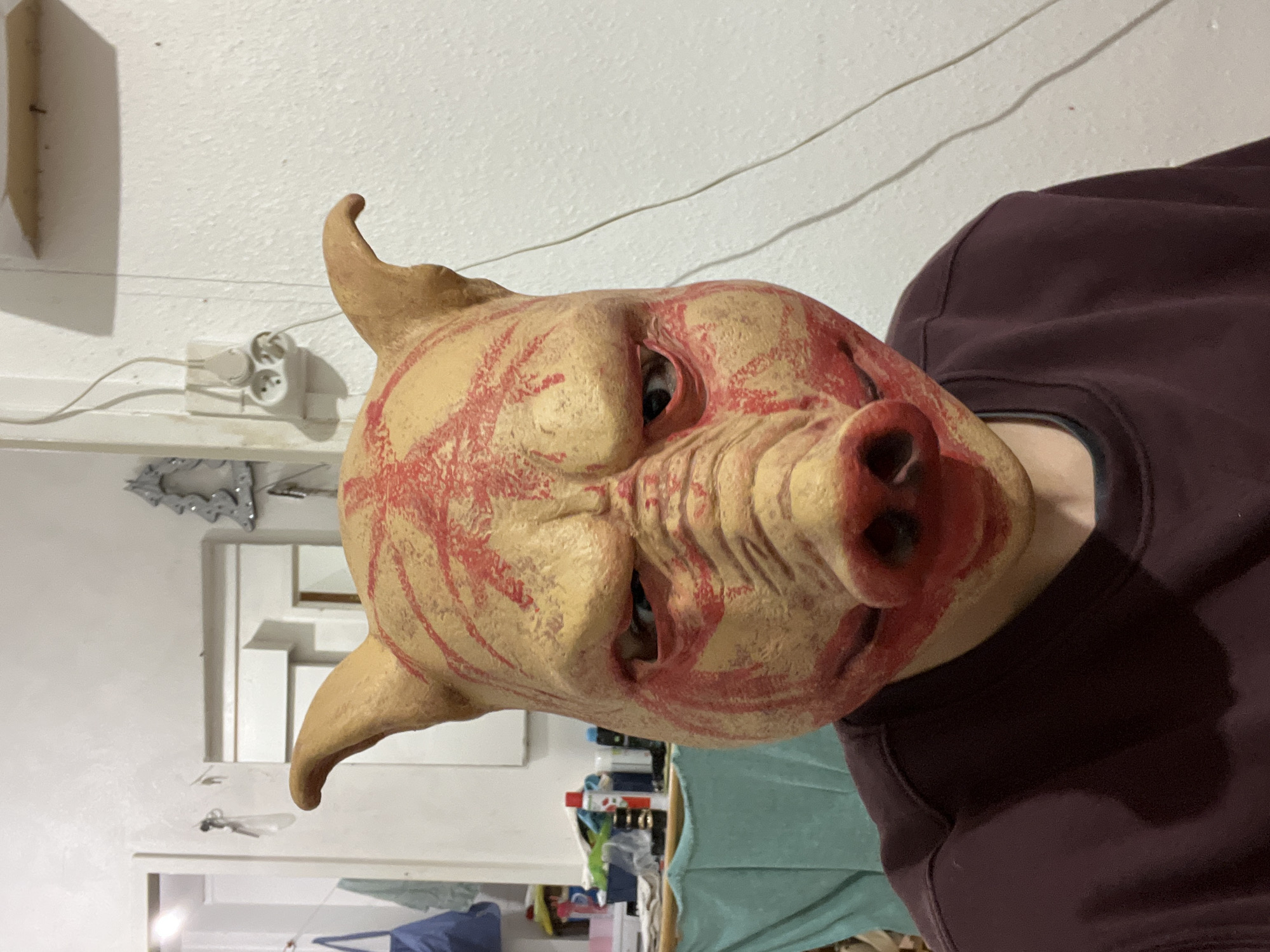 Person in pig mask spotted indoors in Strasbourg