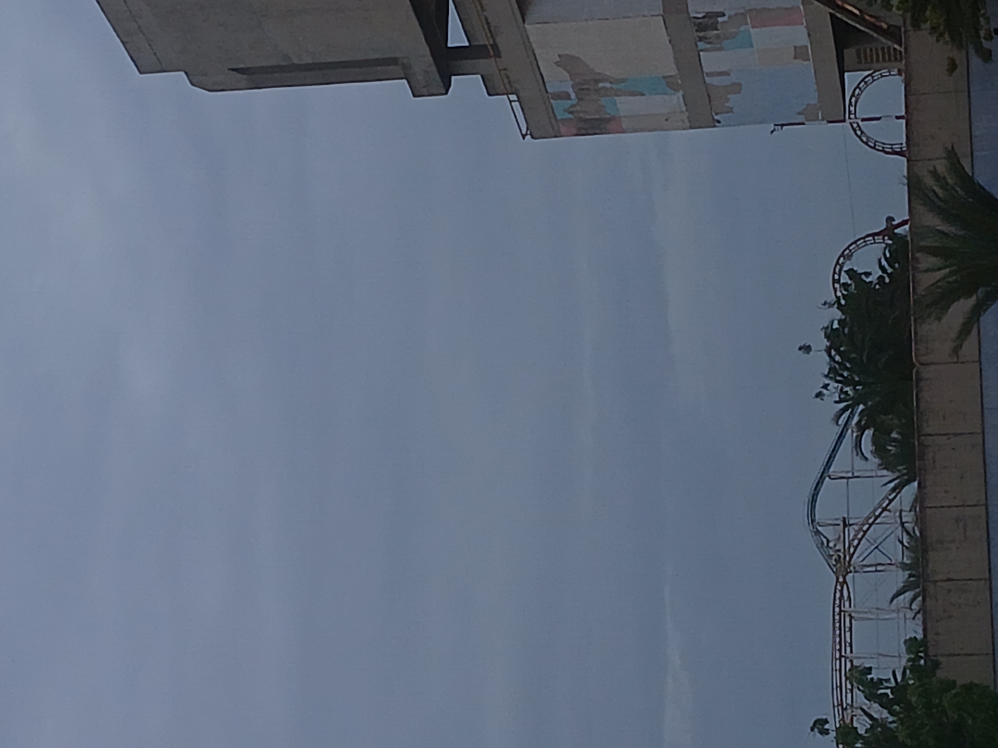 Empty sports facilities documented across Pampatar, Venezuela under overcast skies
