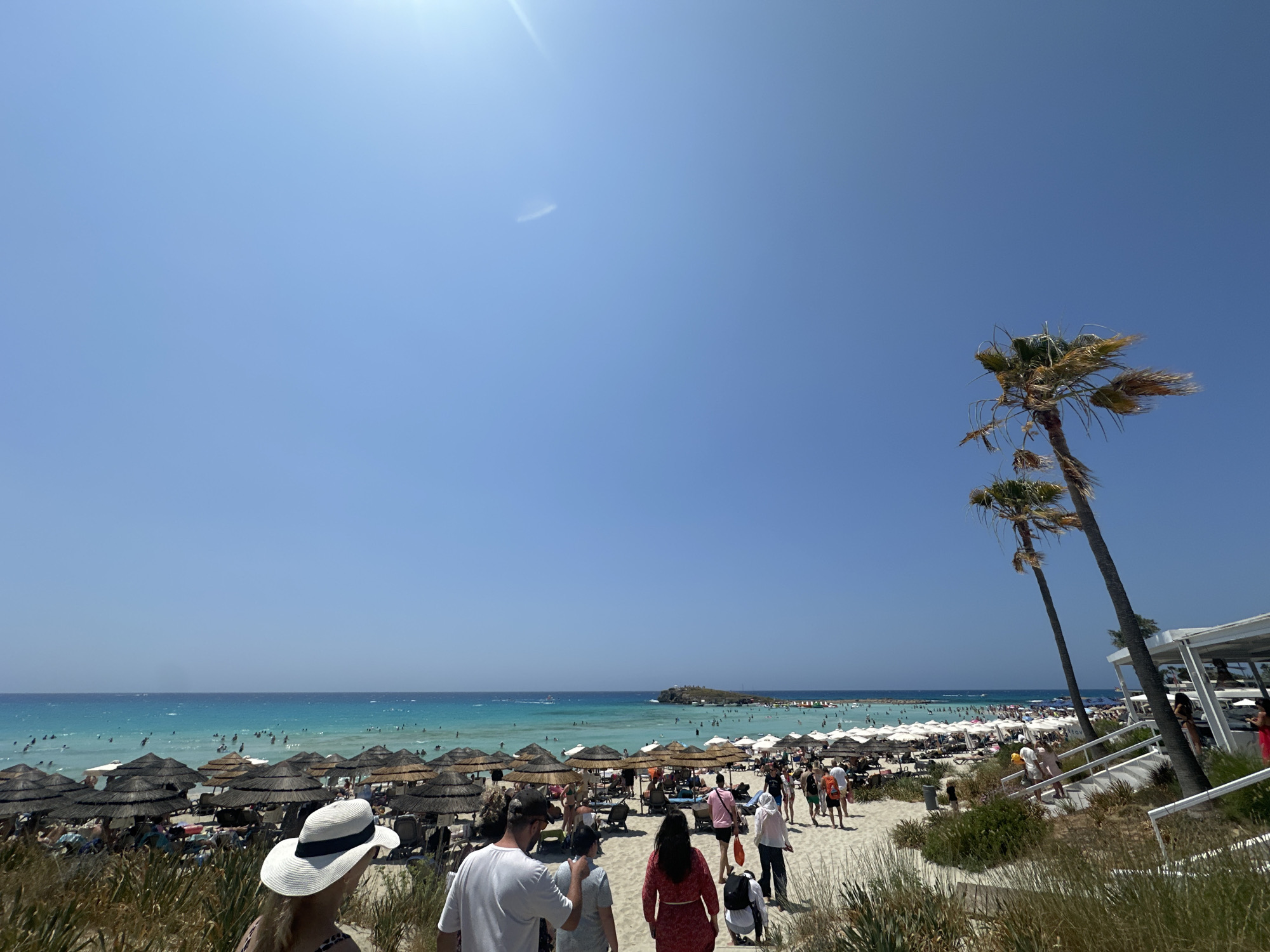 Crowded morning at Nissi Beach, Ayia Napa