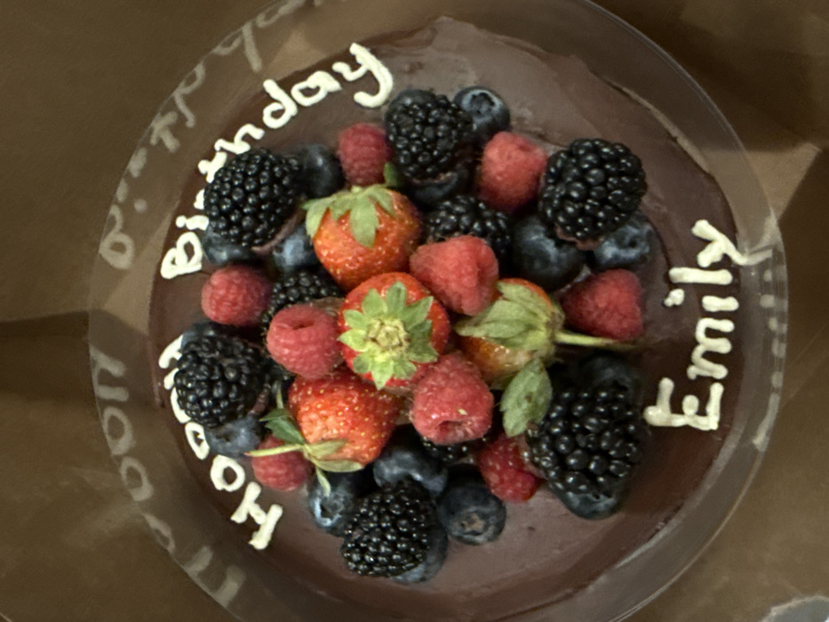 Berry-topped chocolate cake spotted in Dubai