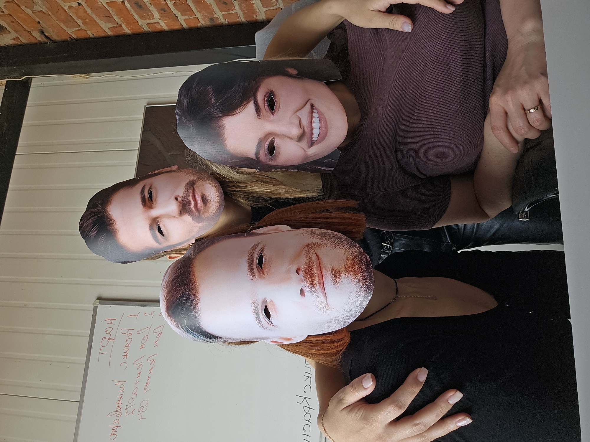 Indoor hangout session with drinks and face masks in Chaikovsky