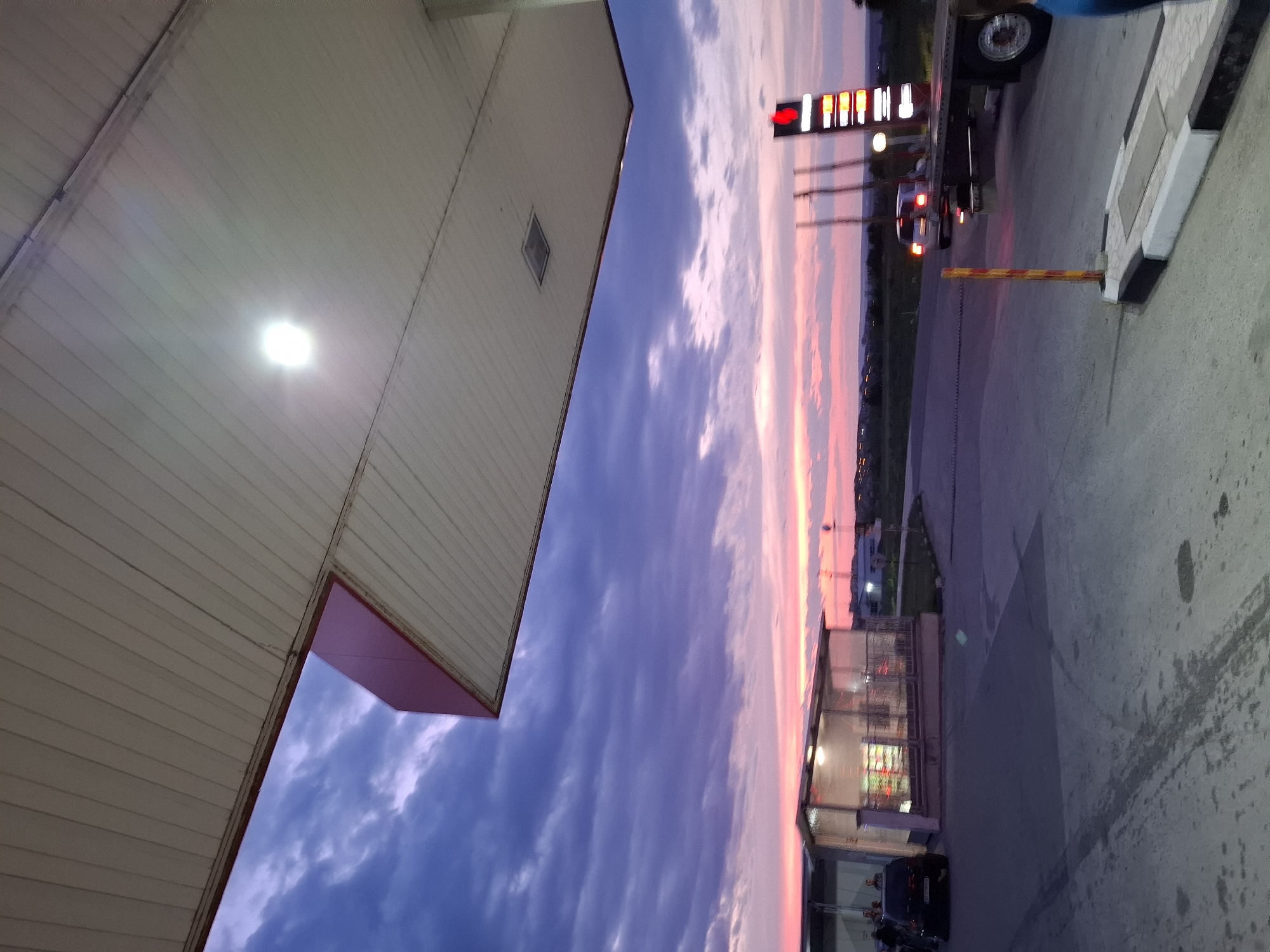 Evening scenes captured at Lyaskovets gas station and parking area