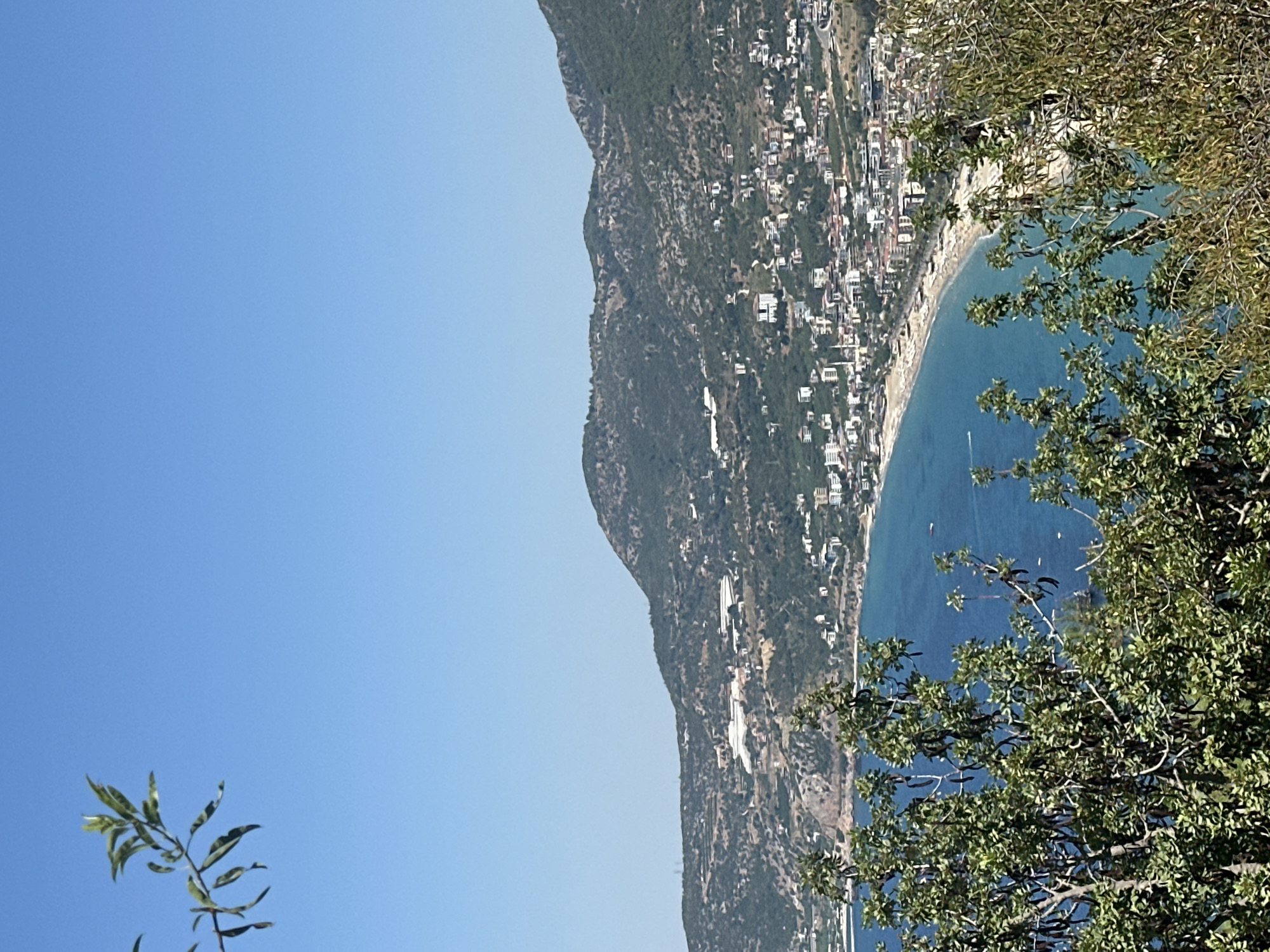Morning views from Alanya Castle over the Mediterranean coast