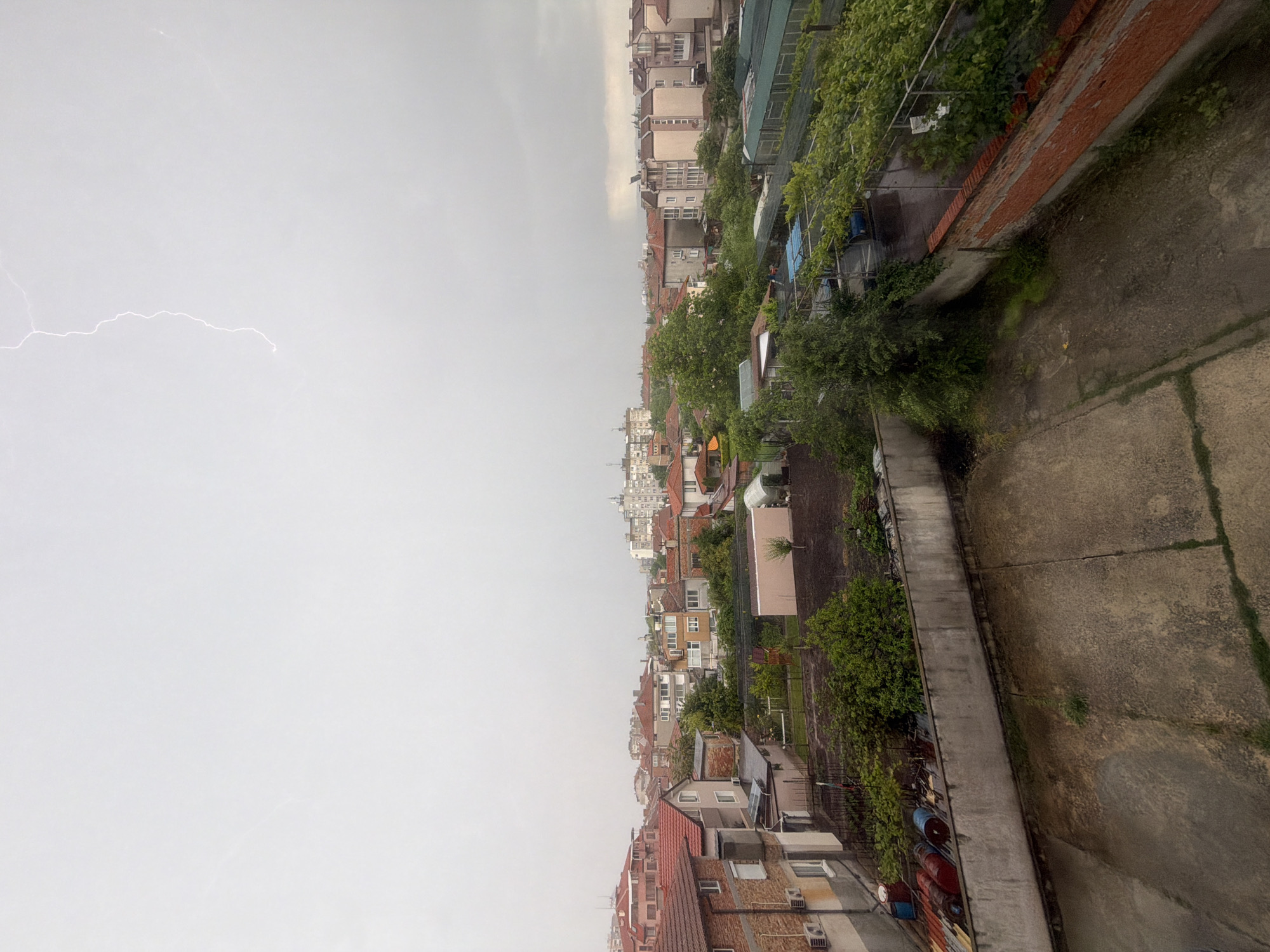 Storm clouds gather over Burgas residential areas