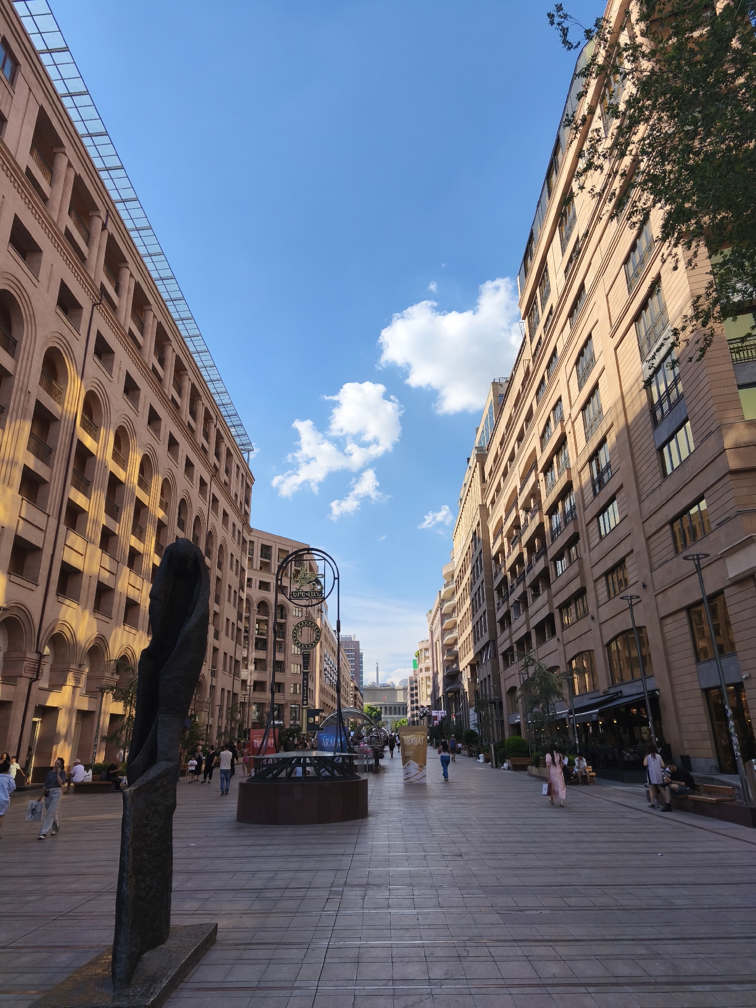 Ornate city streets and Mount Ararat visible on the horizon