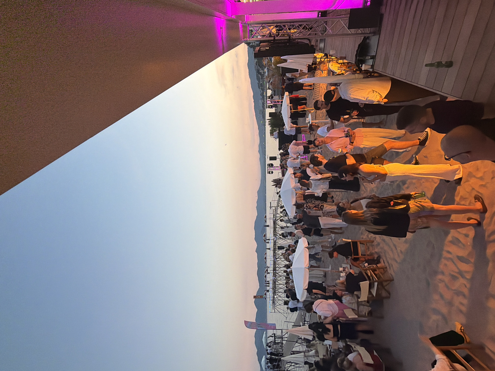 Formal beachside evening event draws a crowd in Cannes