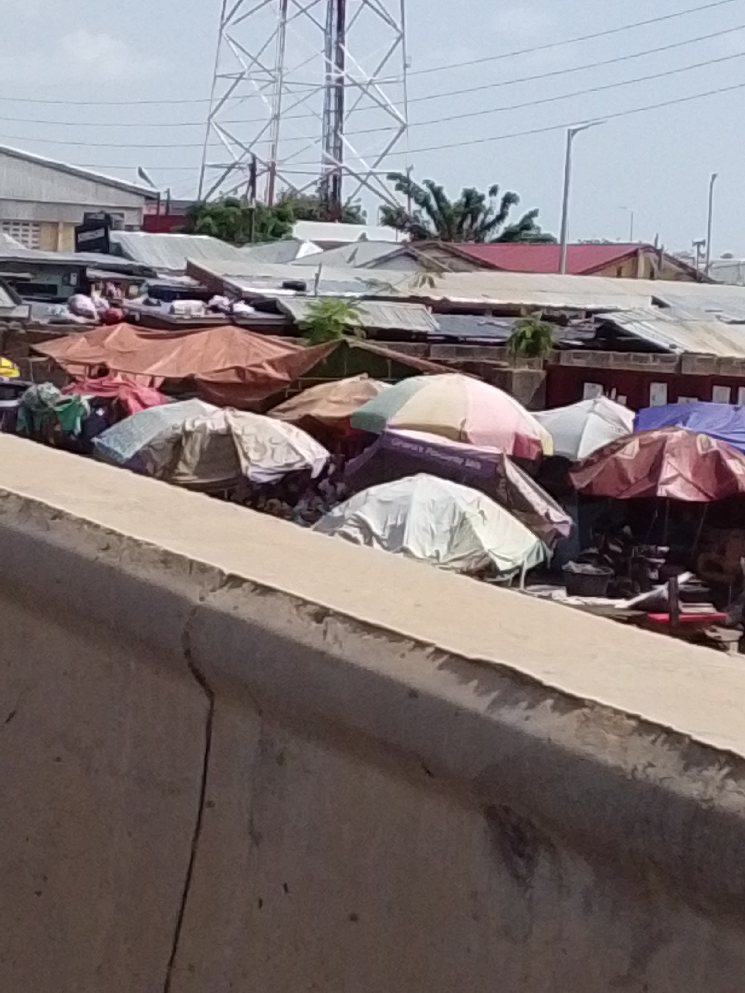 Colorful market stalls captured in Tamale, Ghana