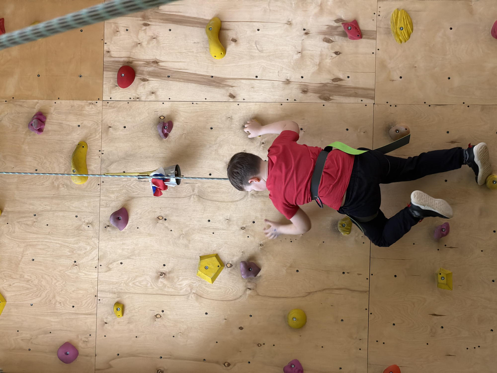 Children's climbing session captured at Izhevsk indoor gym
