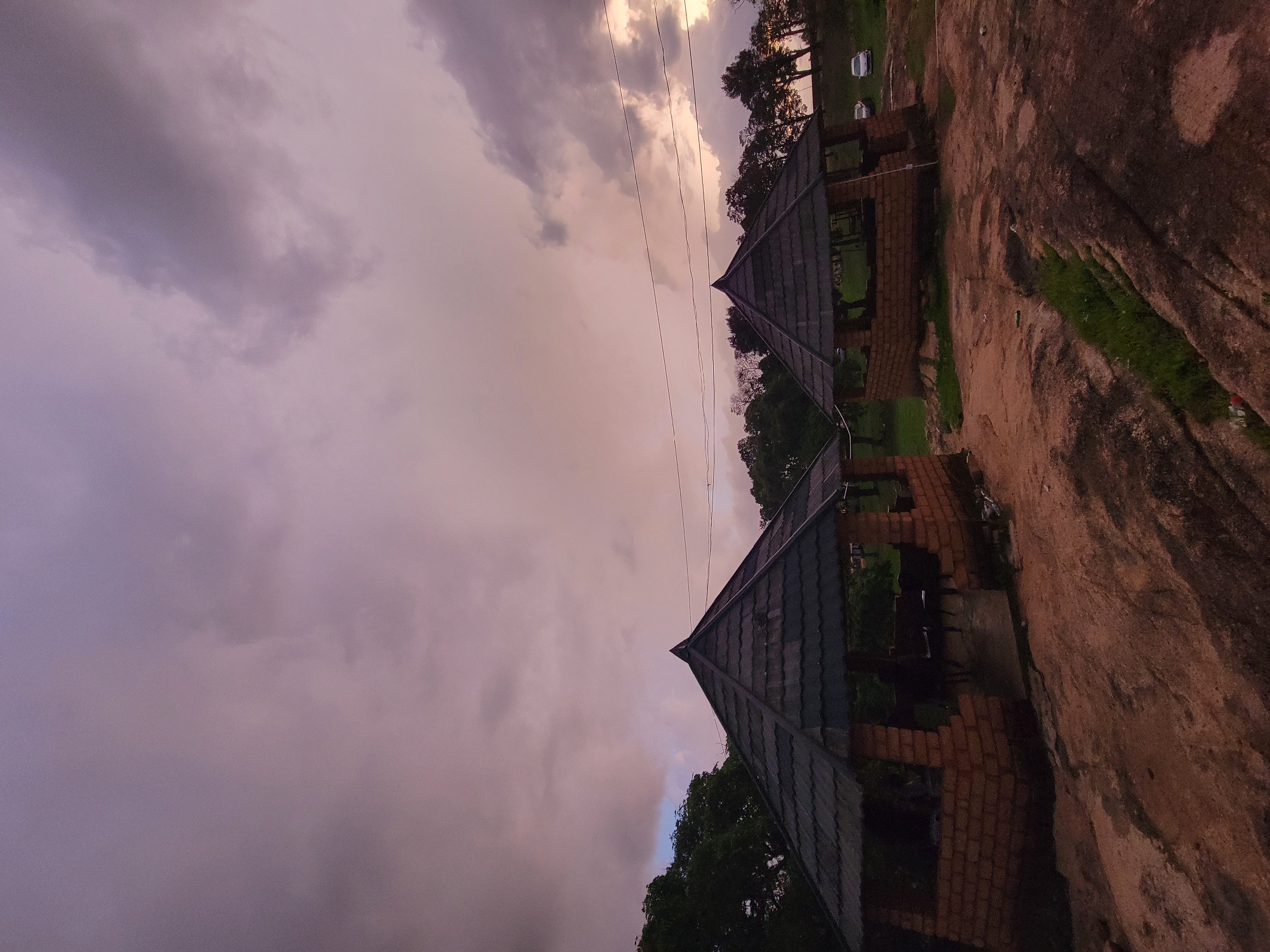 Witness documents dramatic twilight skies across unknown city