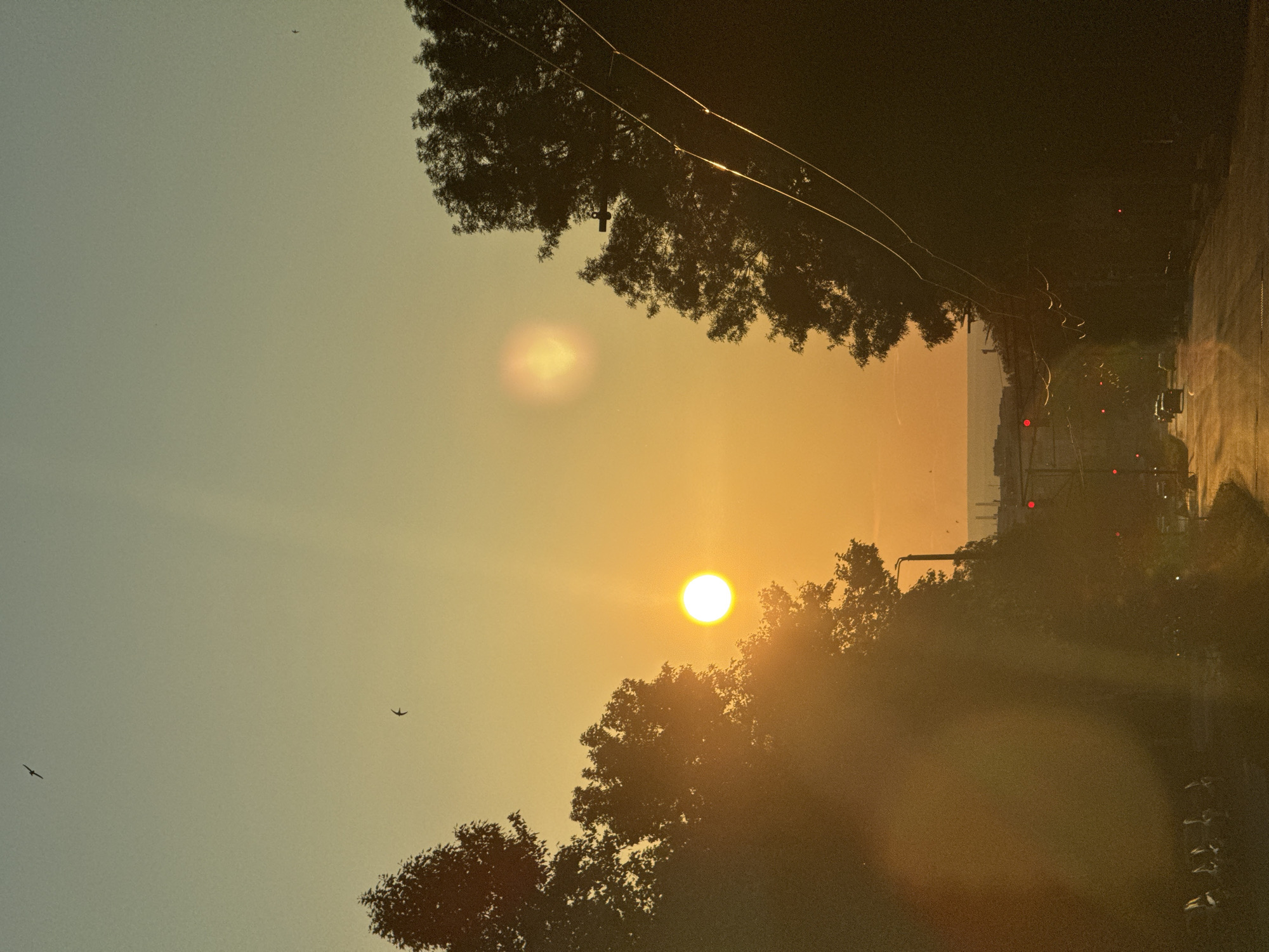Sunset scene observed in Pleven, Bulgaria