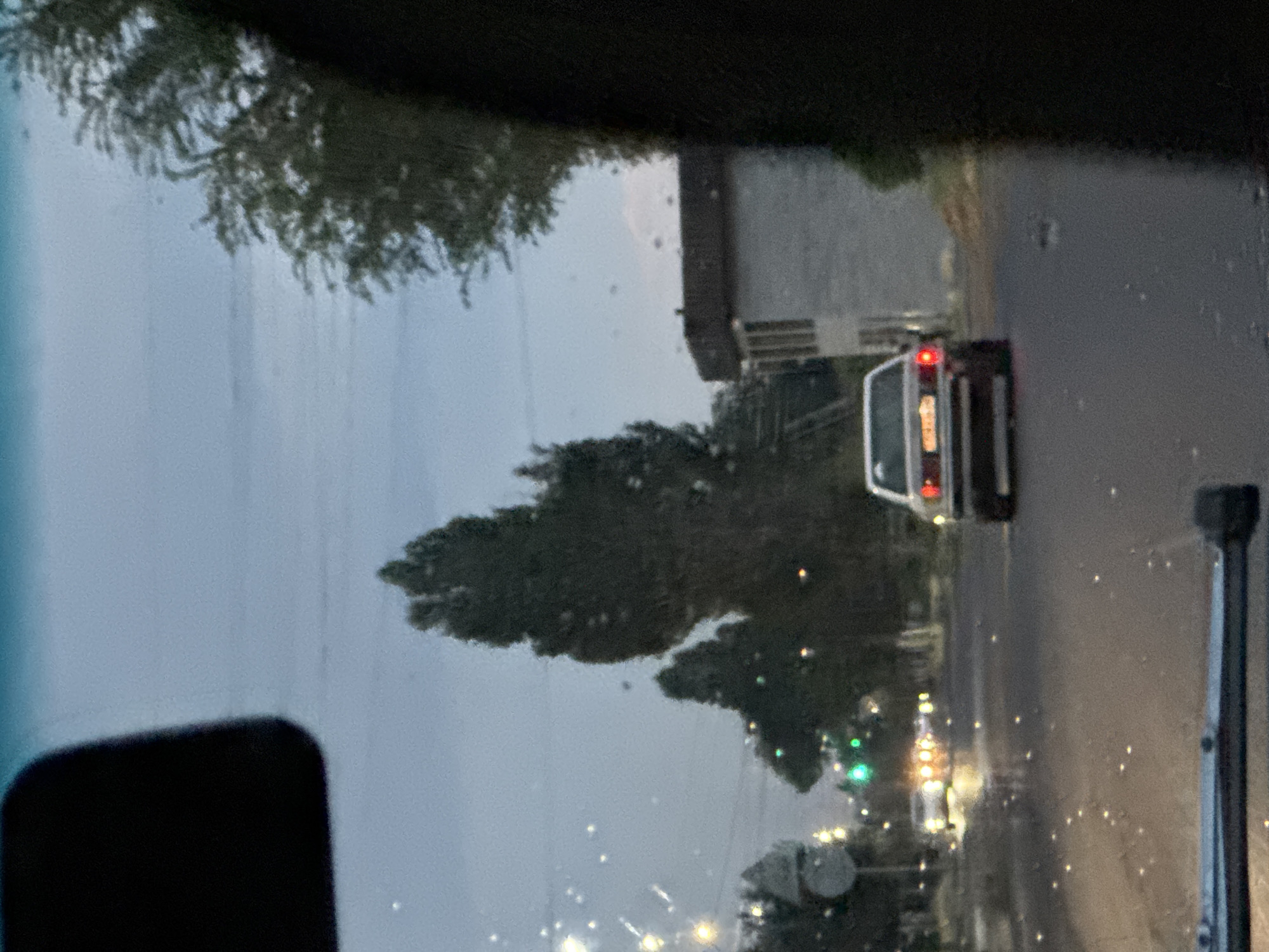 Overcast drive through Taraz streets, Kazakhstan