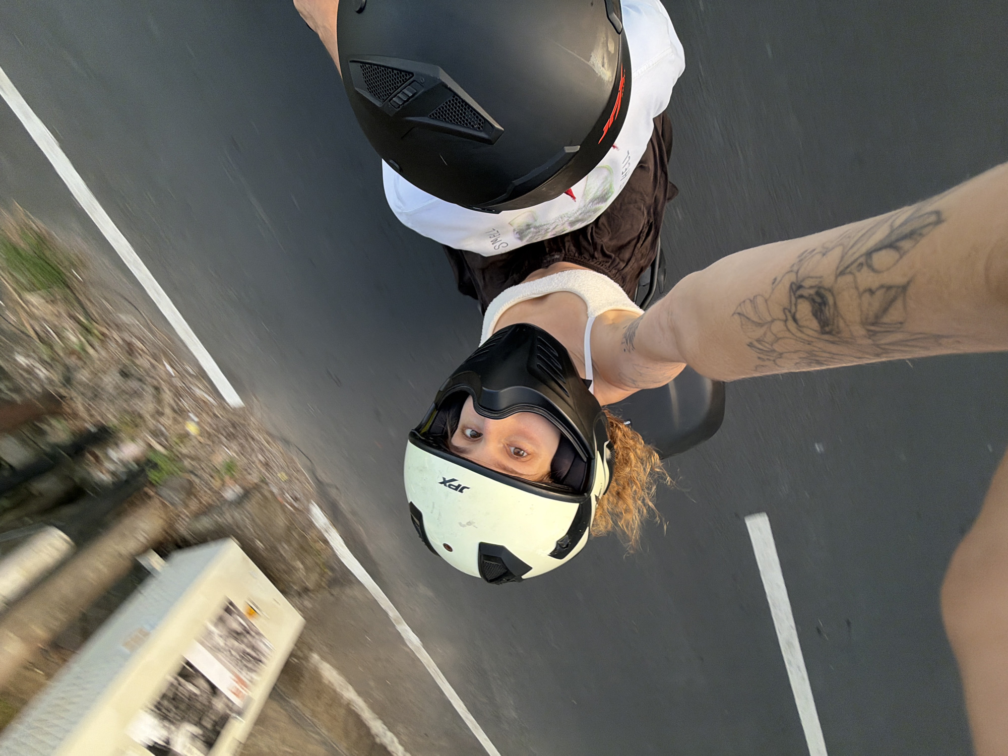 Motorcycle ride through Mengwi's rice paddy roads, Bali