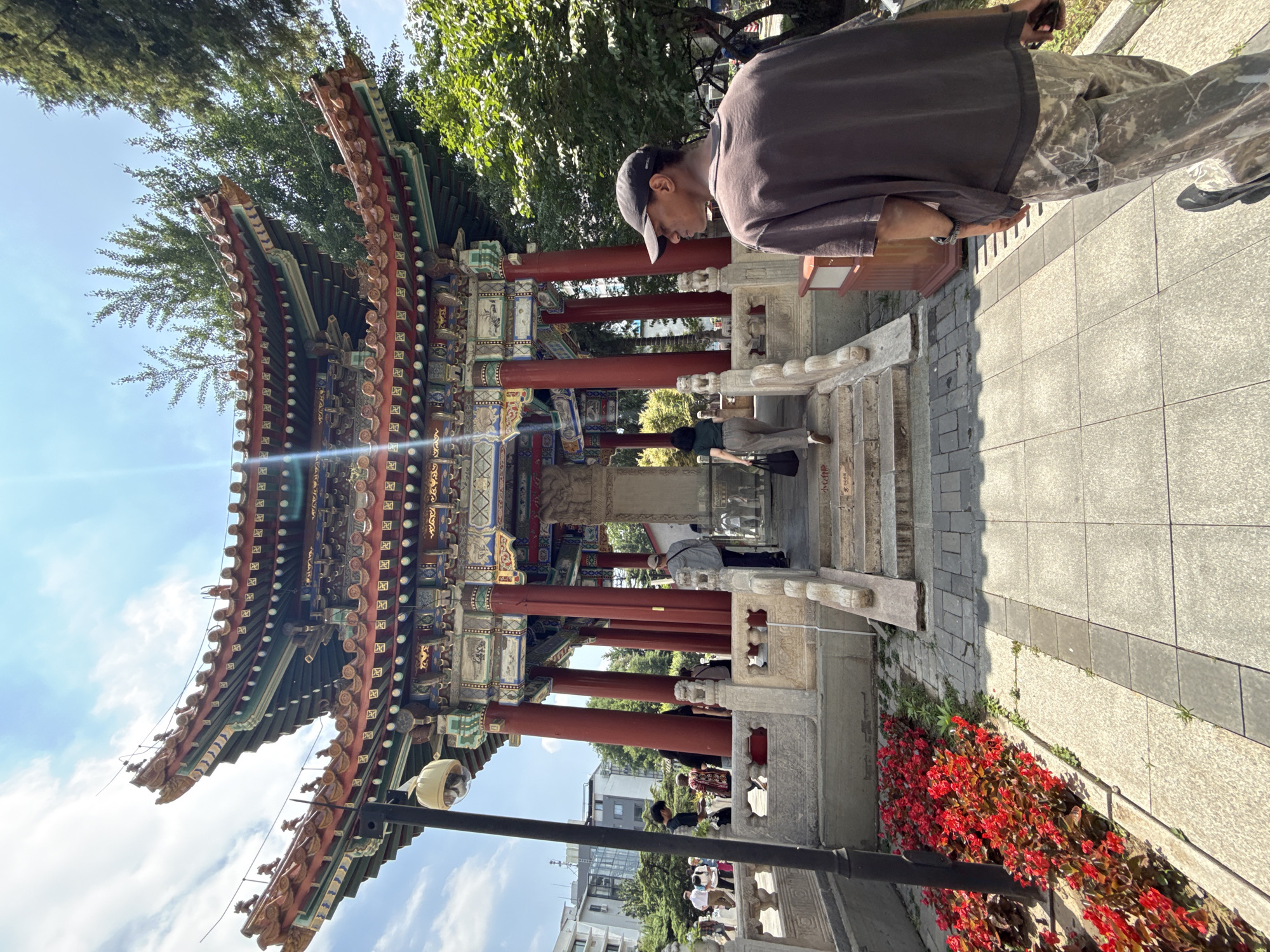 Gothic church and traditional pavilions in Beijing's Xicheng District
