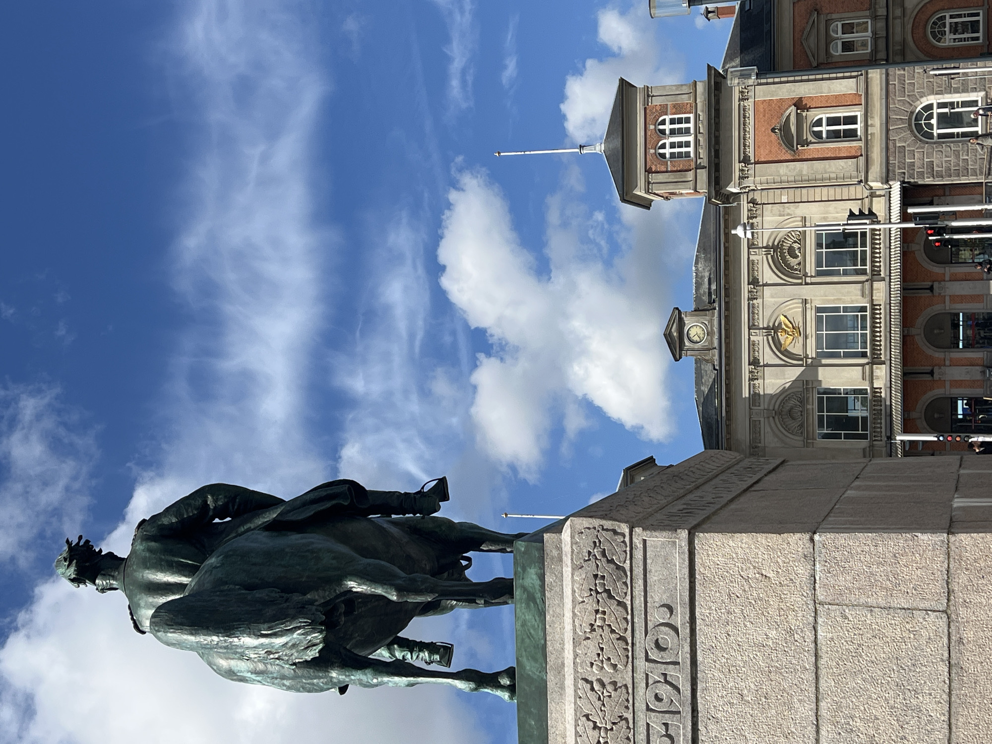 Equestrian statue documented in Aalborg, Denmark