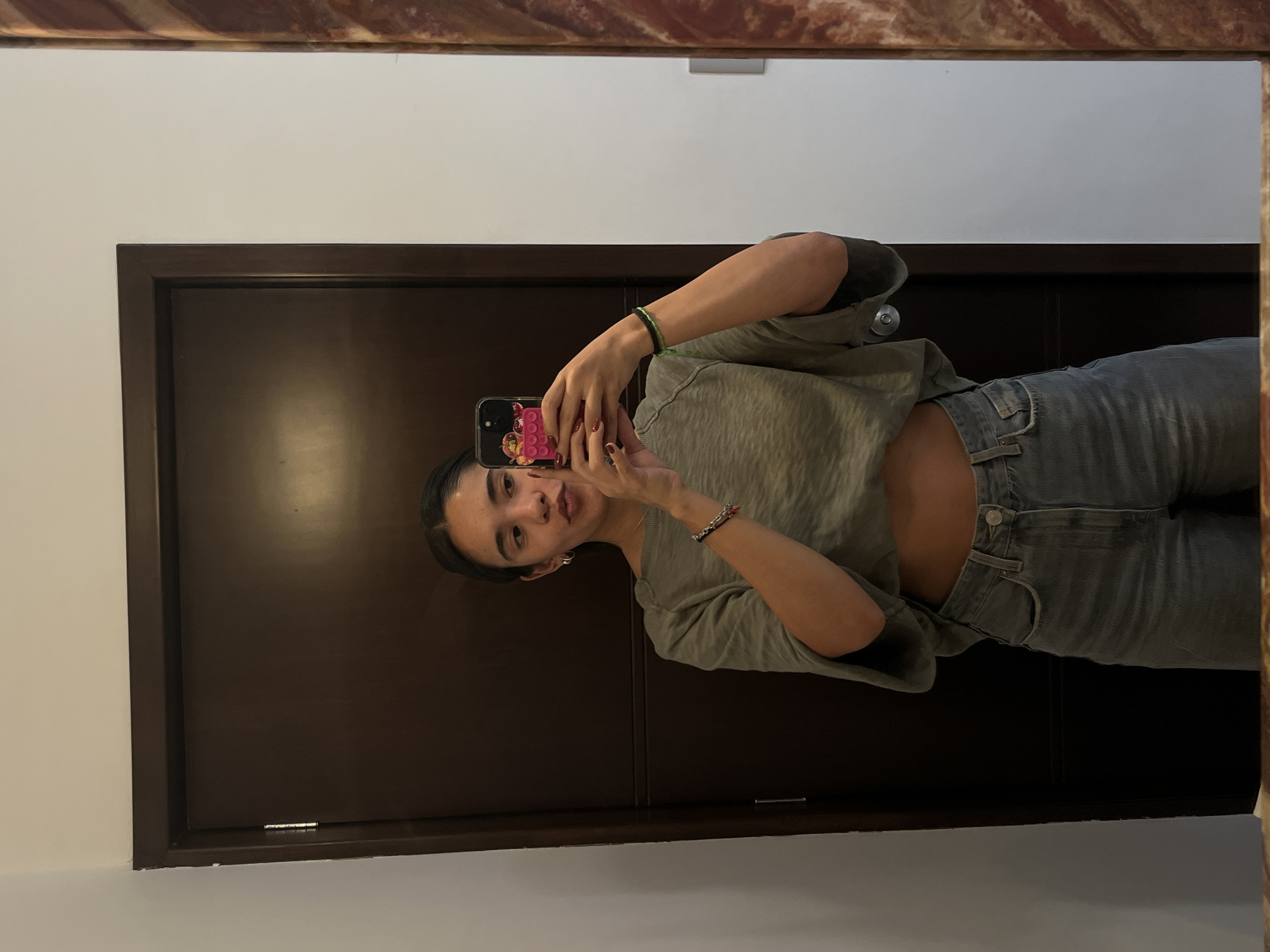 Mirror selfies and a stone courtyard in Tlaxcalancingo