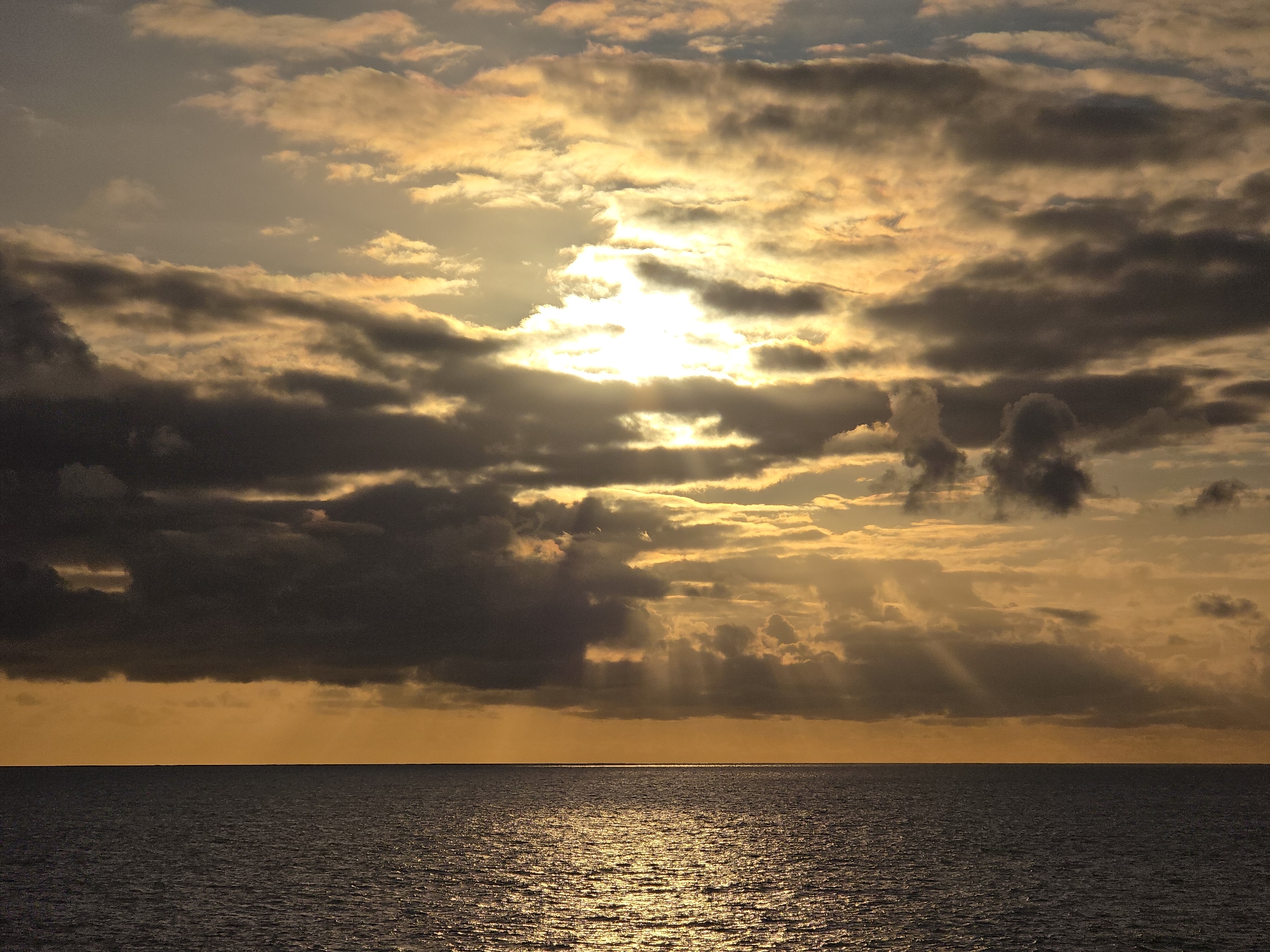 Sunset documented over Norwegian waters near Randaberg