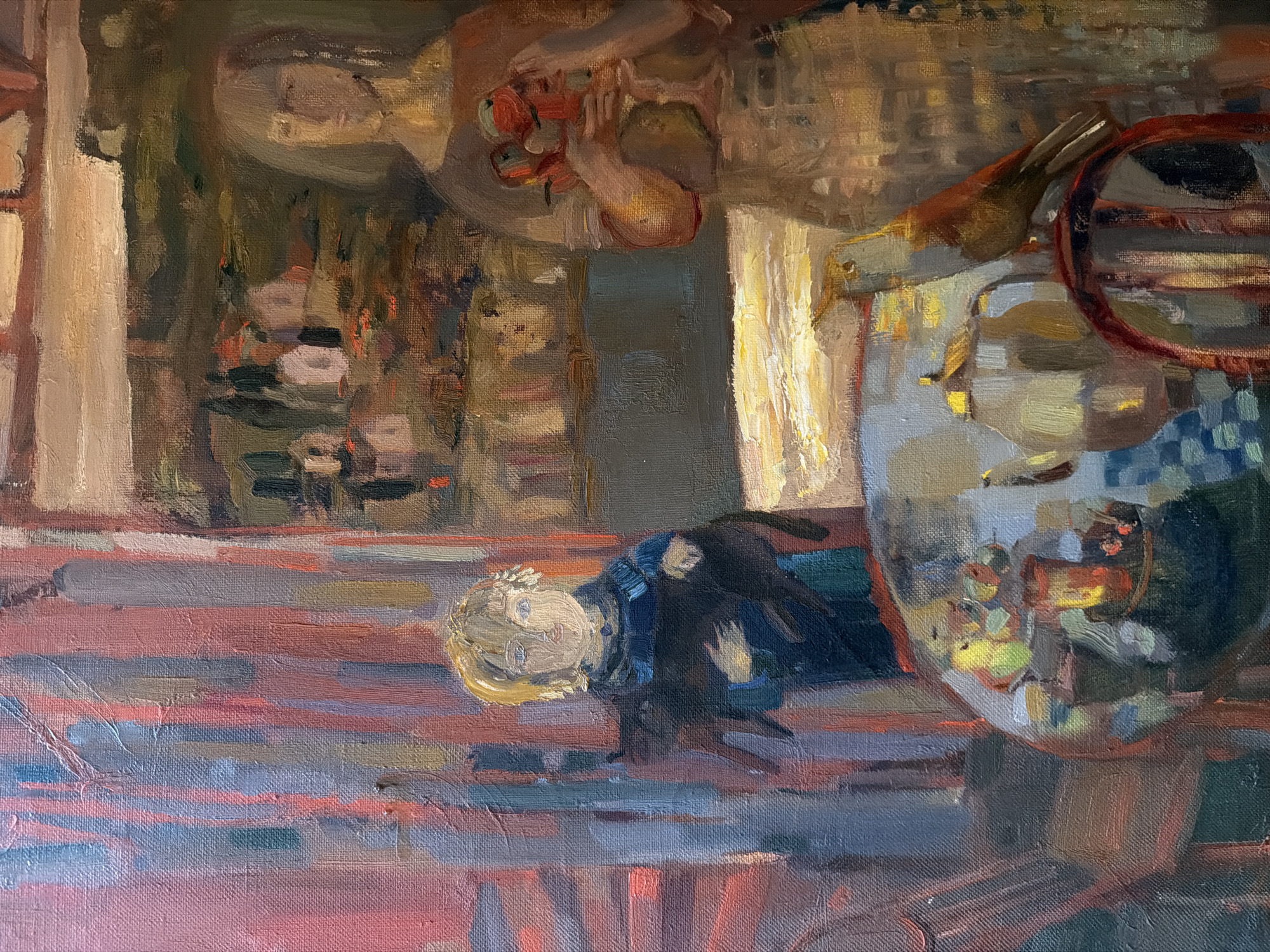 Art collection and pet documented in Levkovo, Russia