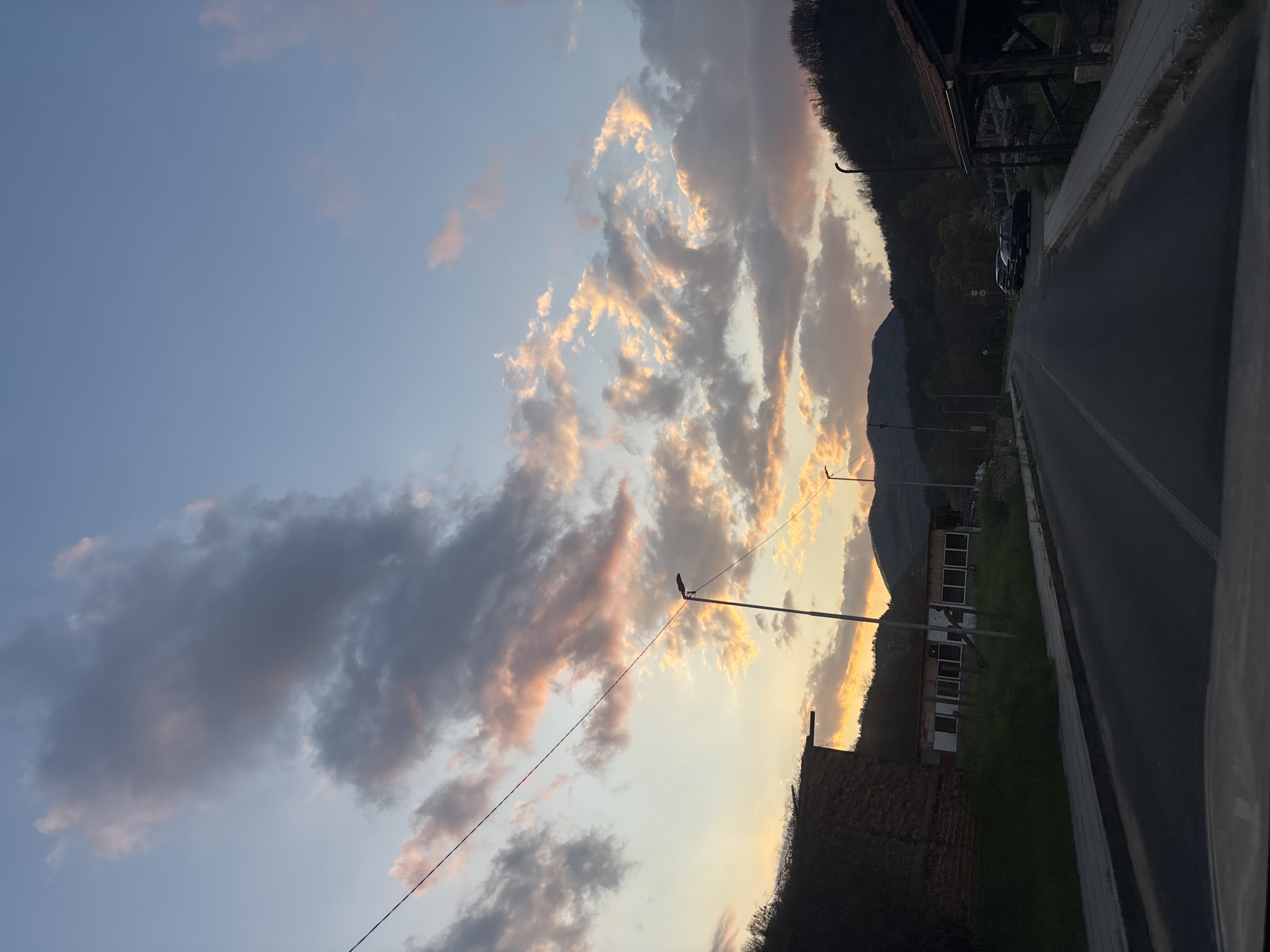 Evening road scene documented in Zlatograd, Bulgaria at dusk