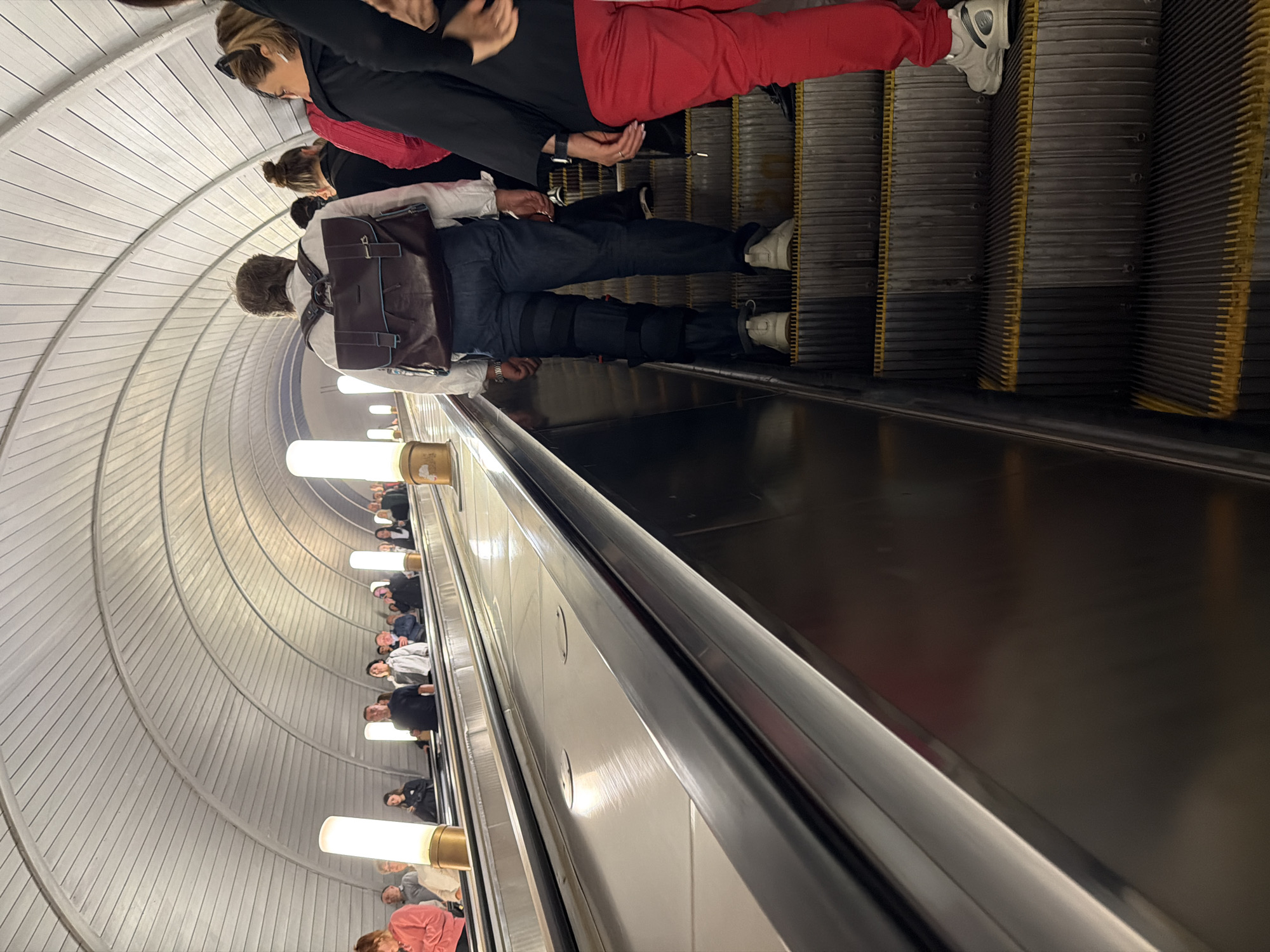 Afternoon commute through the Moscow Metro system