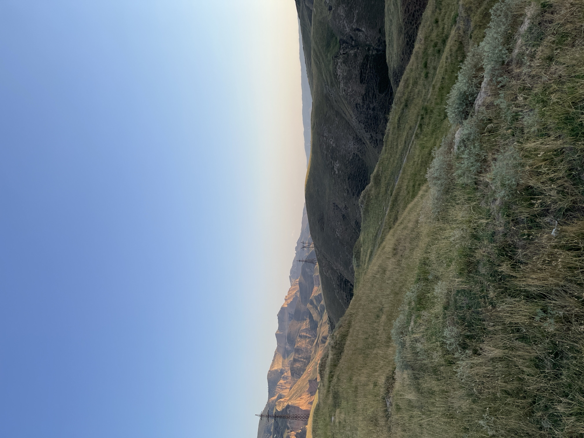 Dry hills and open terrain around Mailuu-Suu, Kyrgyzstan
