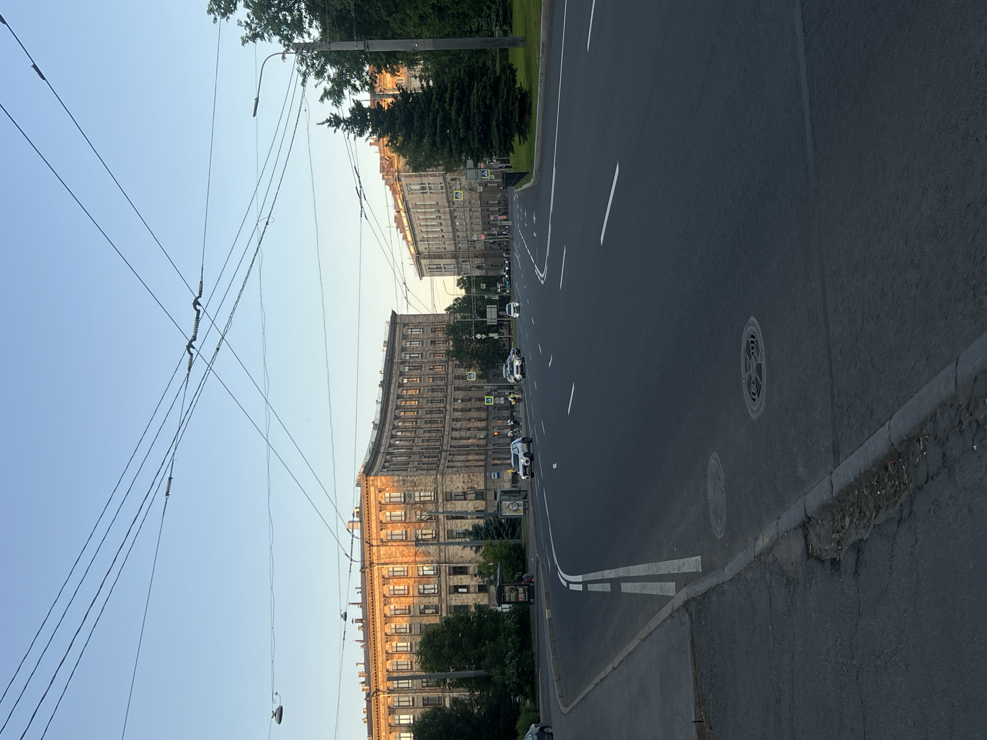 Evening street views documented across Saint Petersburg neighborhoods