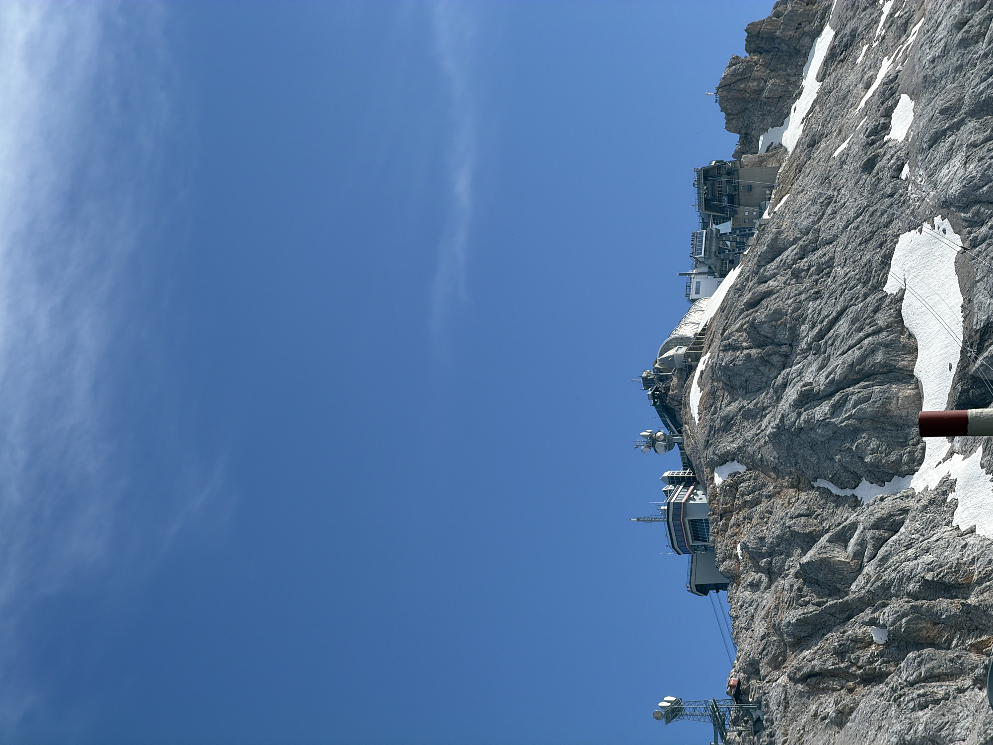 Summer morning on Germany's highest peak, Zugspitze